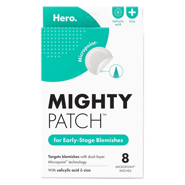 Mighty Patch Hero Cosmetics for Early-Stage Blemishes 8 Count - Micropoint Acne Pimple Patch