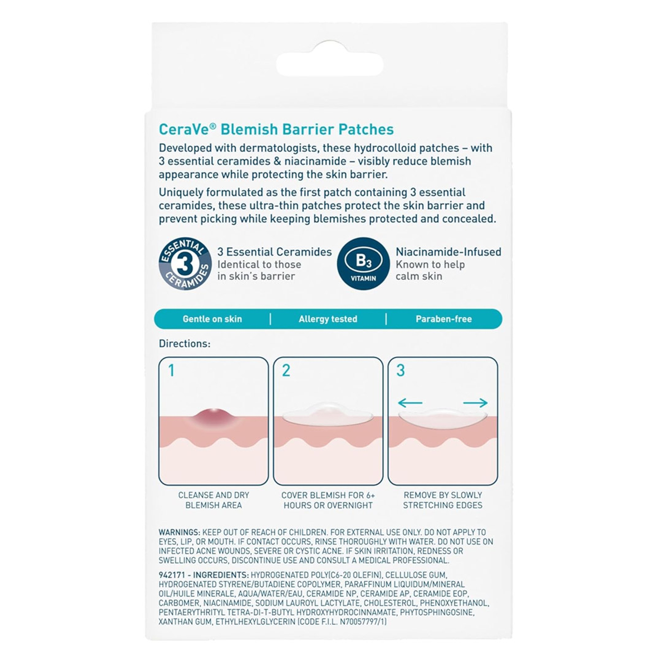 CeraVe Hydrocolloid Blemish Patches, Oil Absorbing Spot Control with Ceramides and Niacinamide, Allergy-Tested & Suitable For Sensitive Skin, Ultra-Thin & Blends Into All Skin Tones, 22ct 11