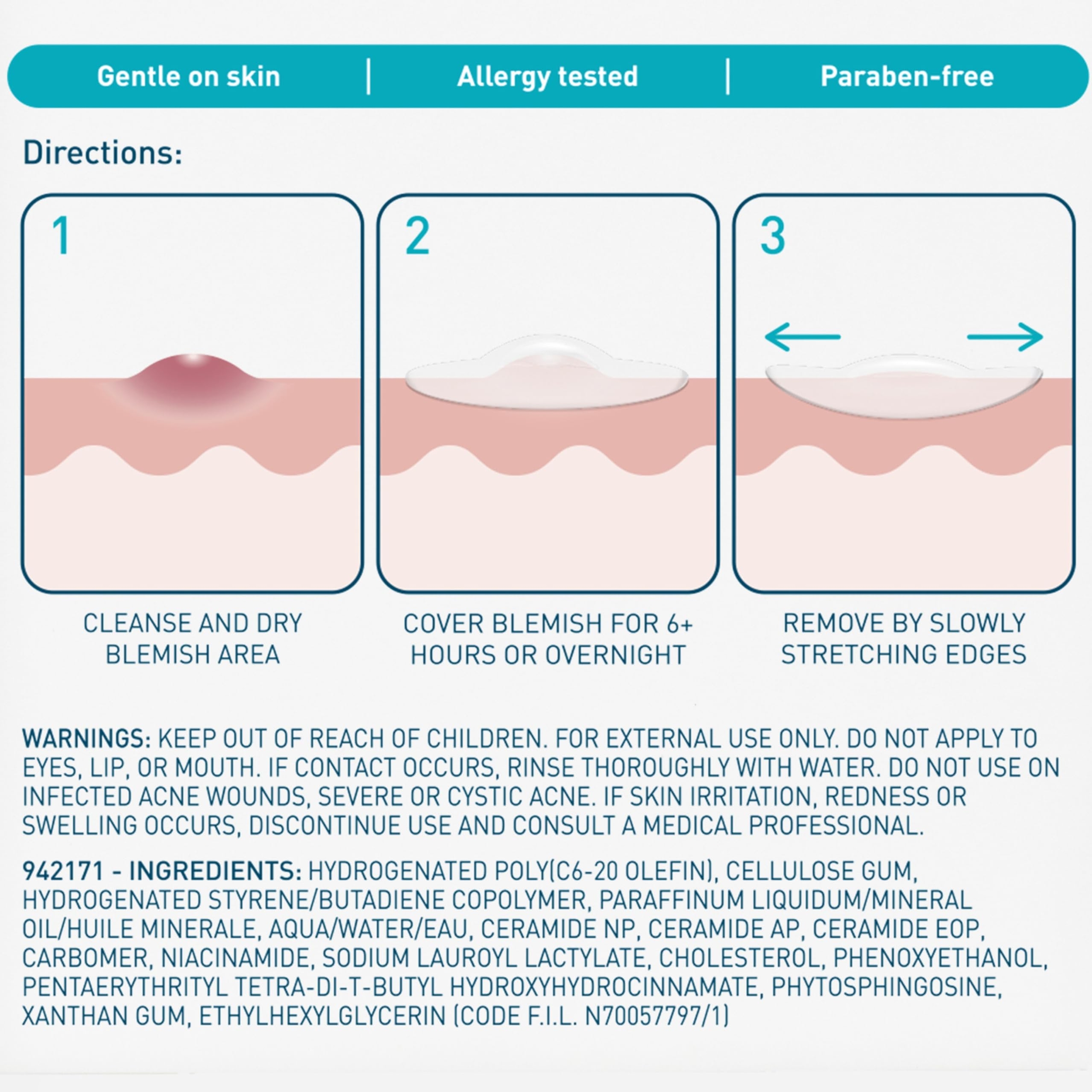 CeraVe Hydrocolloid Blemish Patches, Oil Absorbing Spot Control with Ceramides and Niacinamide, Allergy-Tested & Suitable For Sensitive Skin, Ultra-Thin & Blends Into All Skin Tones, 22ct 10