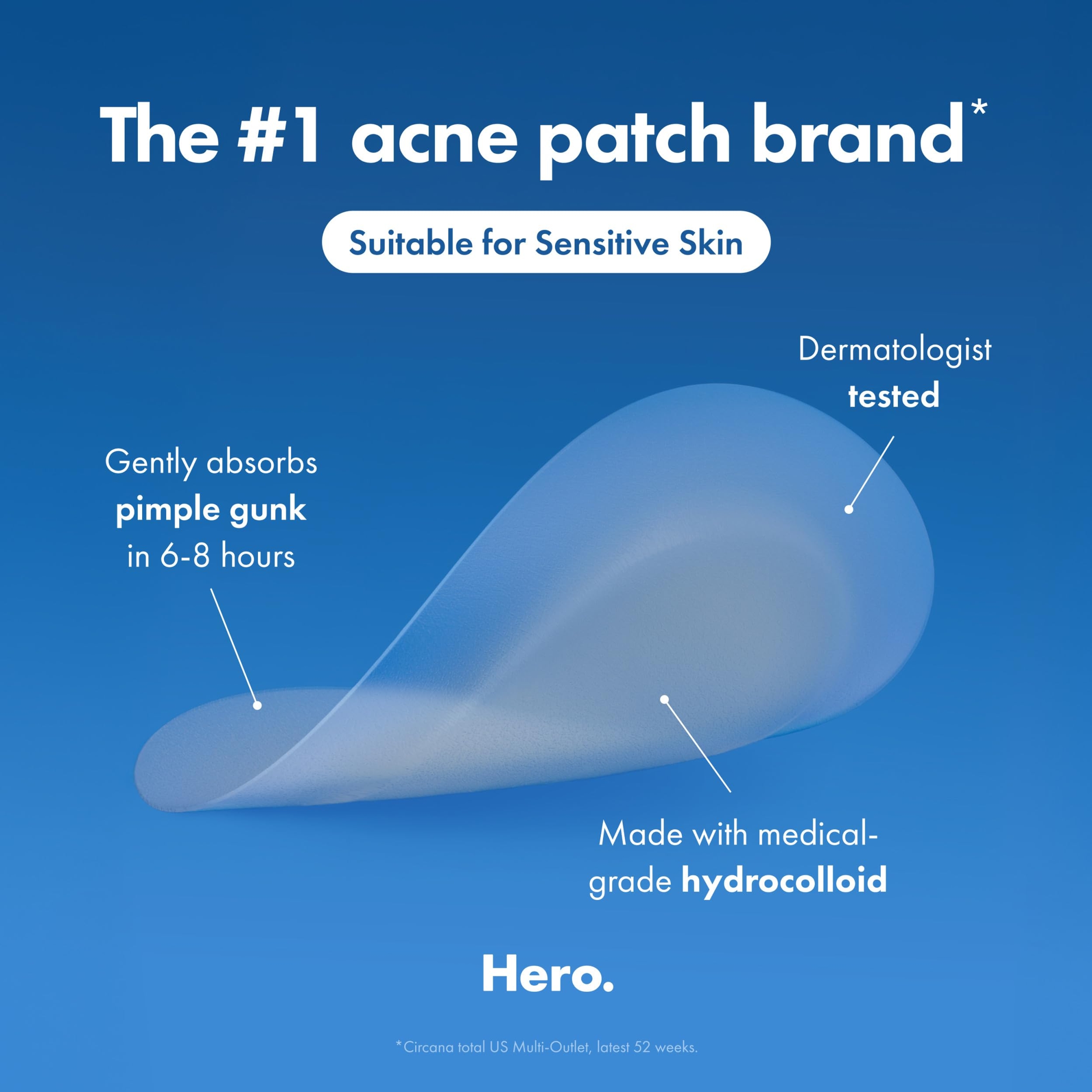Mighty Patch Hero Cosmetics Invisible+ Patch 72 Count - Daytime Hydrocolloid Acne Pimple Patches 5
