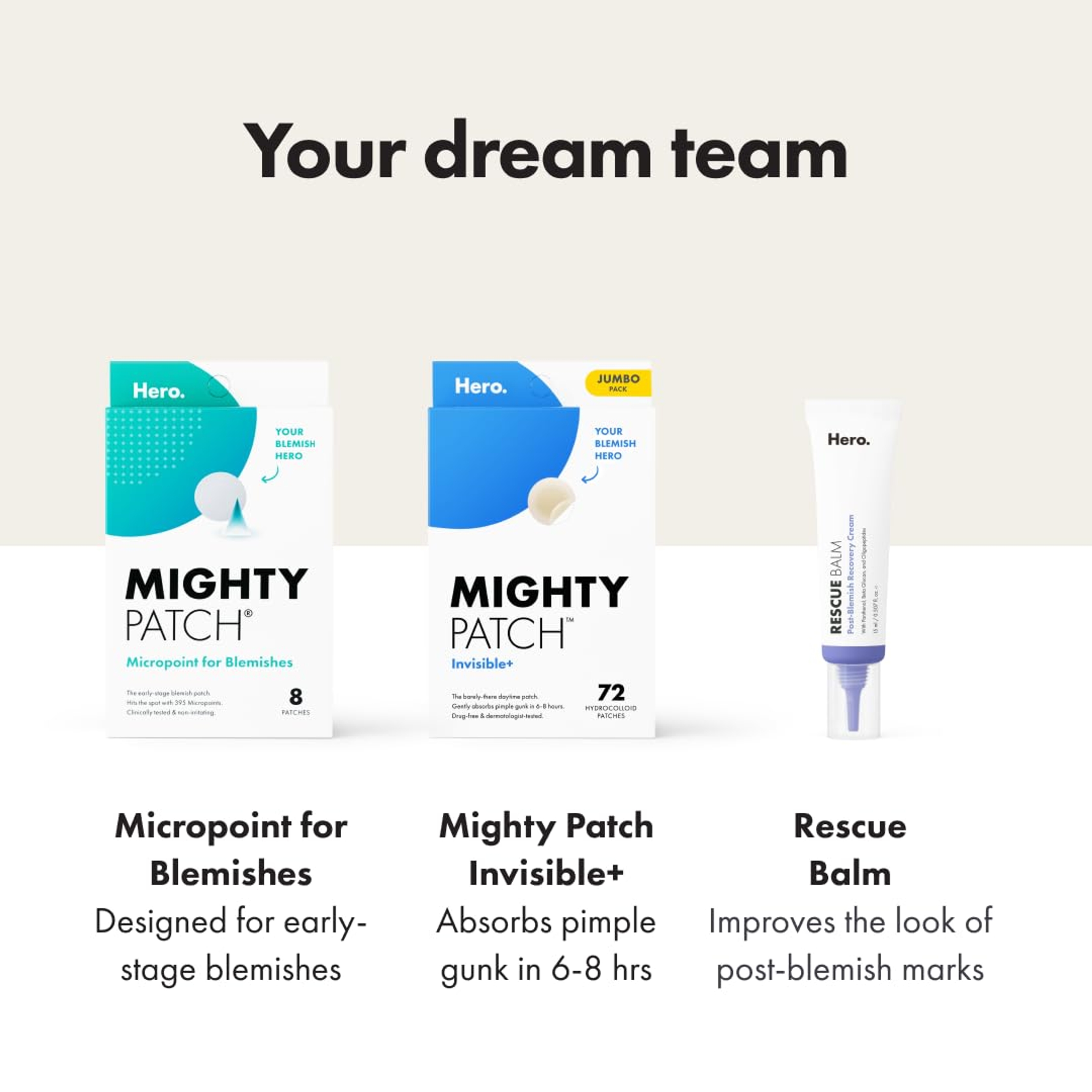 Mighty Patch Hero Cosmetics Invisible+ Patch 72 Count - Daytime Hydrocolloid Acne Pimple Patches 8