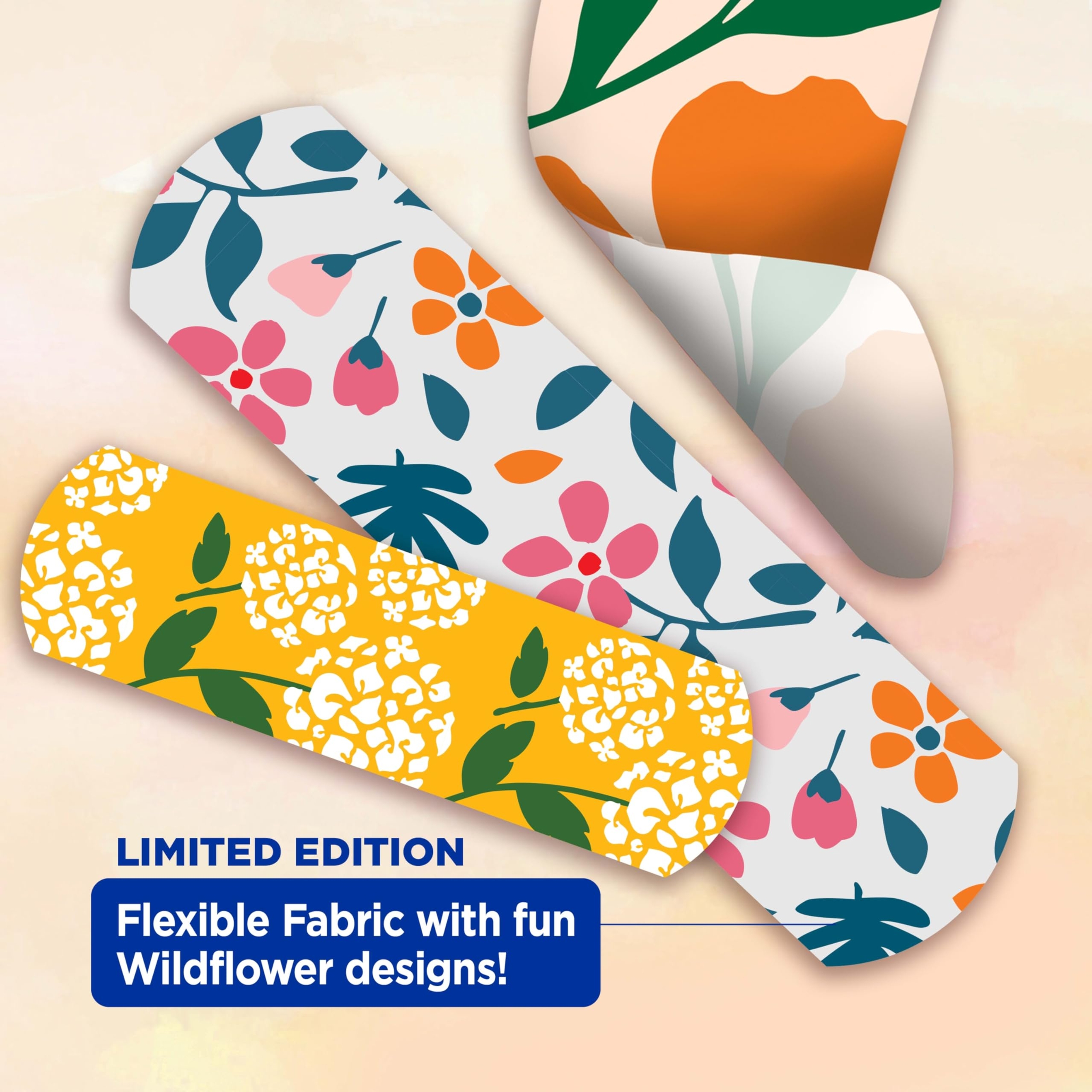 Band-Aid Brand Flexible Fabric Adhesive Bandages, Wildflower Designs, 30 Count - Assorted Sizes, Comfortable Protection 2