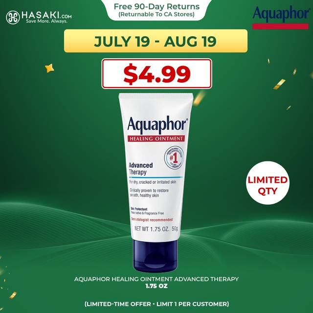 Aquaphor Healing Ointment Advanced Therapy 1.75 oz - Fragrance Free Body Moisturizer for Dry Skin