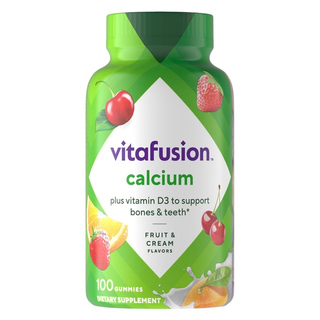 Vitafusion Calcium Gummy Vitamin, 100 Gummies -  for Bone and Teeth Support, Fruit & Cream Flavor — Out of stock