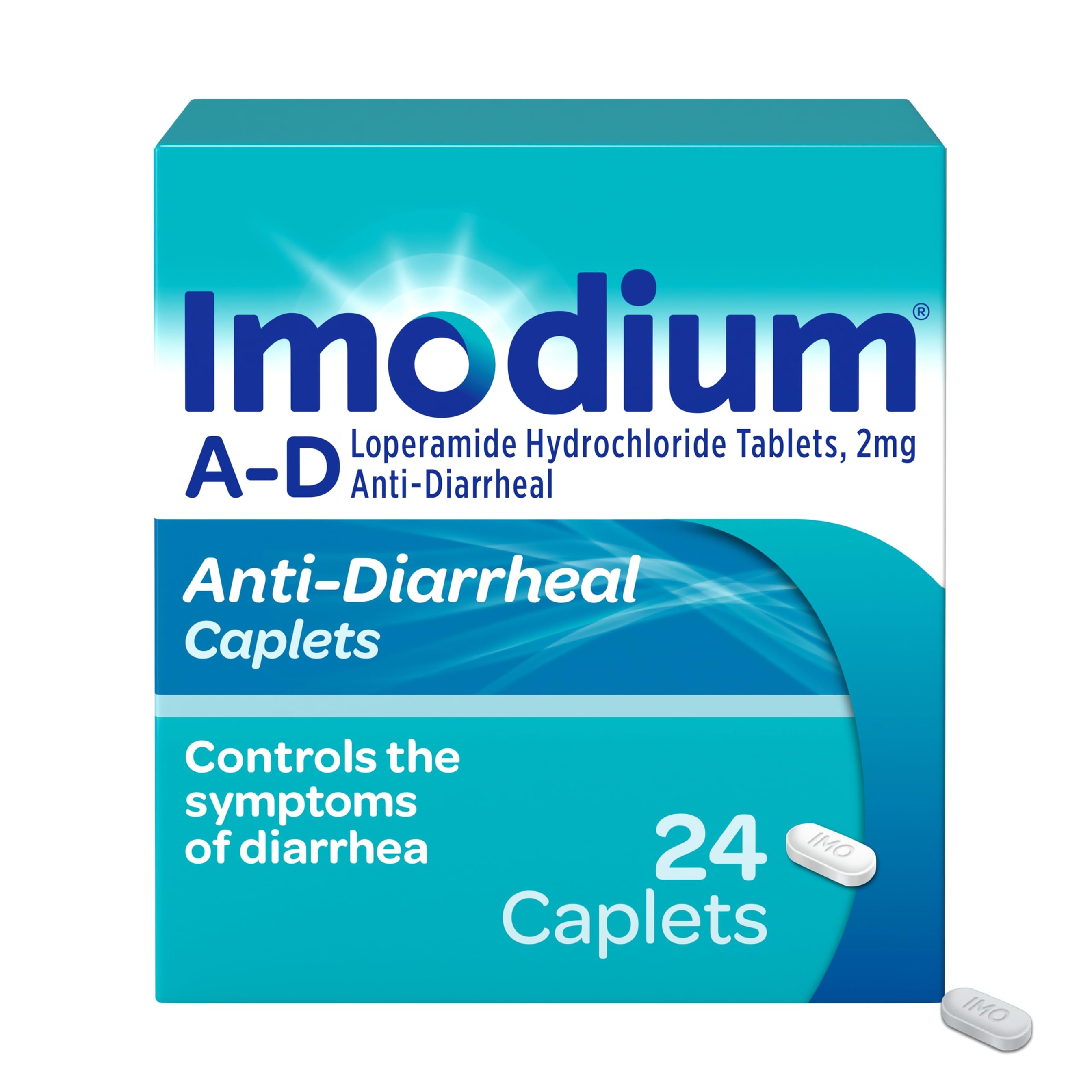 Imodium A-D Diarrhea Relief Caplets with Loperamide HCl, Anti Diarrheal Medicine to Help Control Symptoms of Diarrhea Due to Acute, Traveler's Diarrhea, 24 Count 2