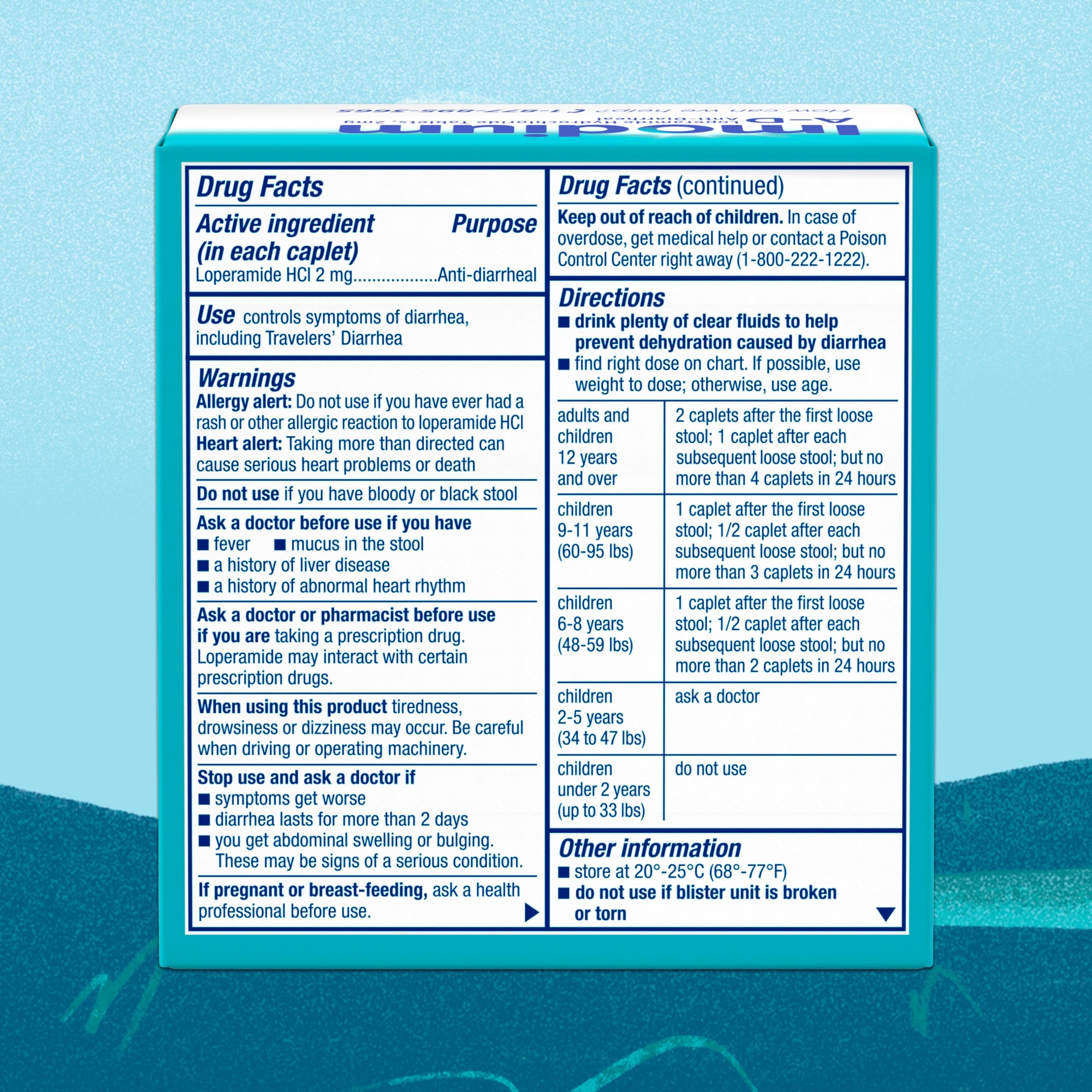 Imodium A-D Diarrhea Relief Caplets with Loperamide HCl, Anti Diarrheal Medicine to Help Control Symptoms of Diarrhea Due to Acute, Traveler's Diarrhea, 24 Count 9