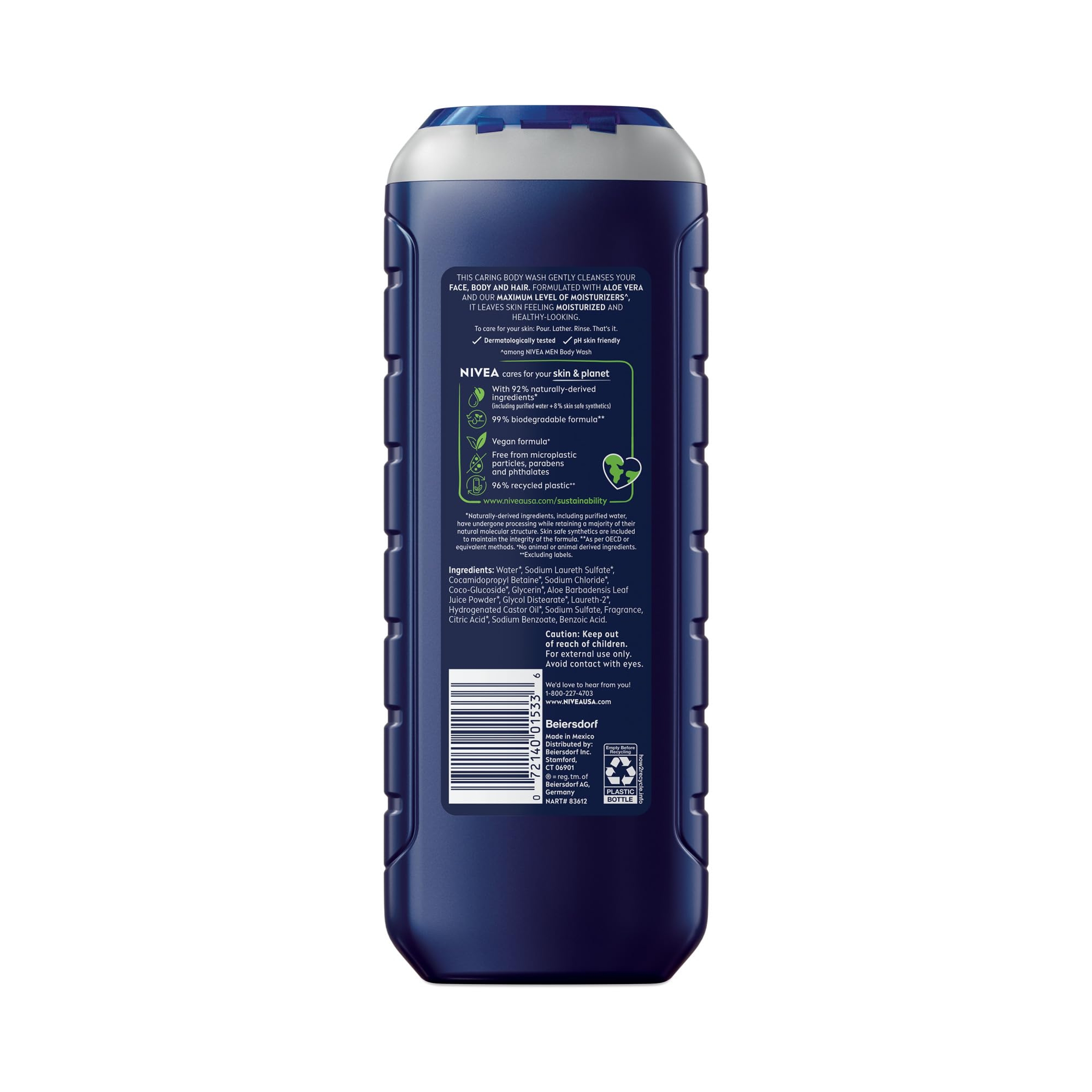 Nivea Men Maximum Hydration 3-in-1 Body Wash 16.9 fl.oz - Aloe Vera Enriched for Dry Skin 13