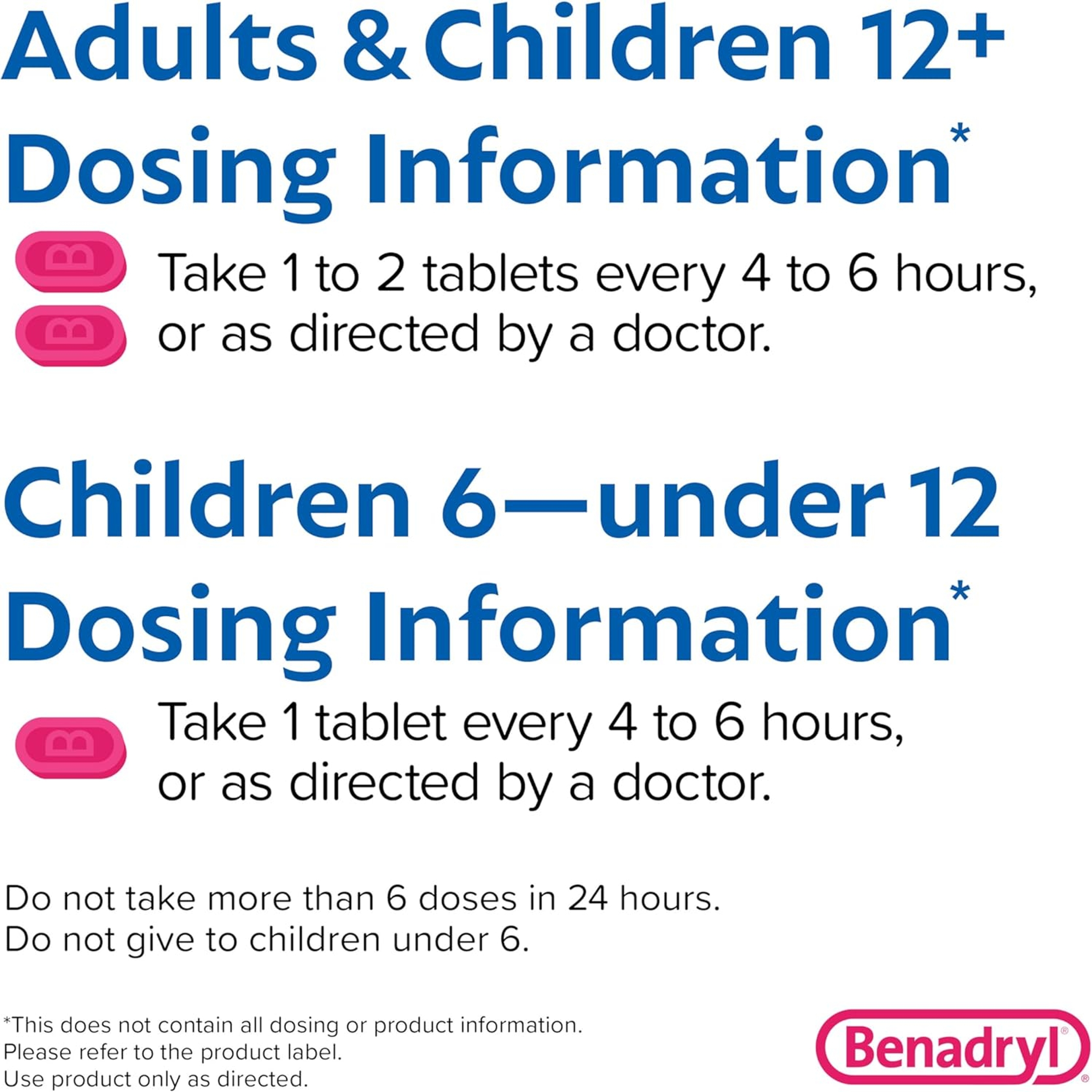 Benadryl Ultratabs Antihistamine Allergy Relief Tablets 24 Count - Diphenhydramine HCl 25mg 7