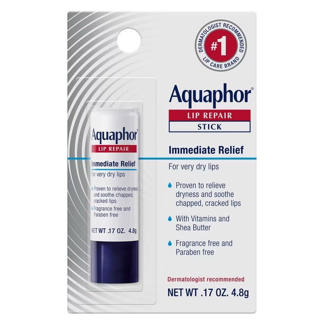 Aquaphor Lip Repair Stick 0.17 oz - Moisturizing Lip Balm Pack, Relieves Dryness