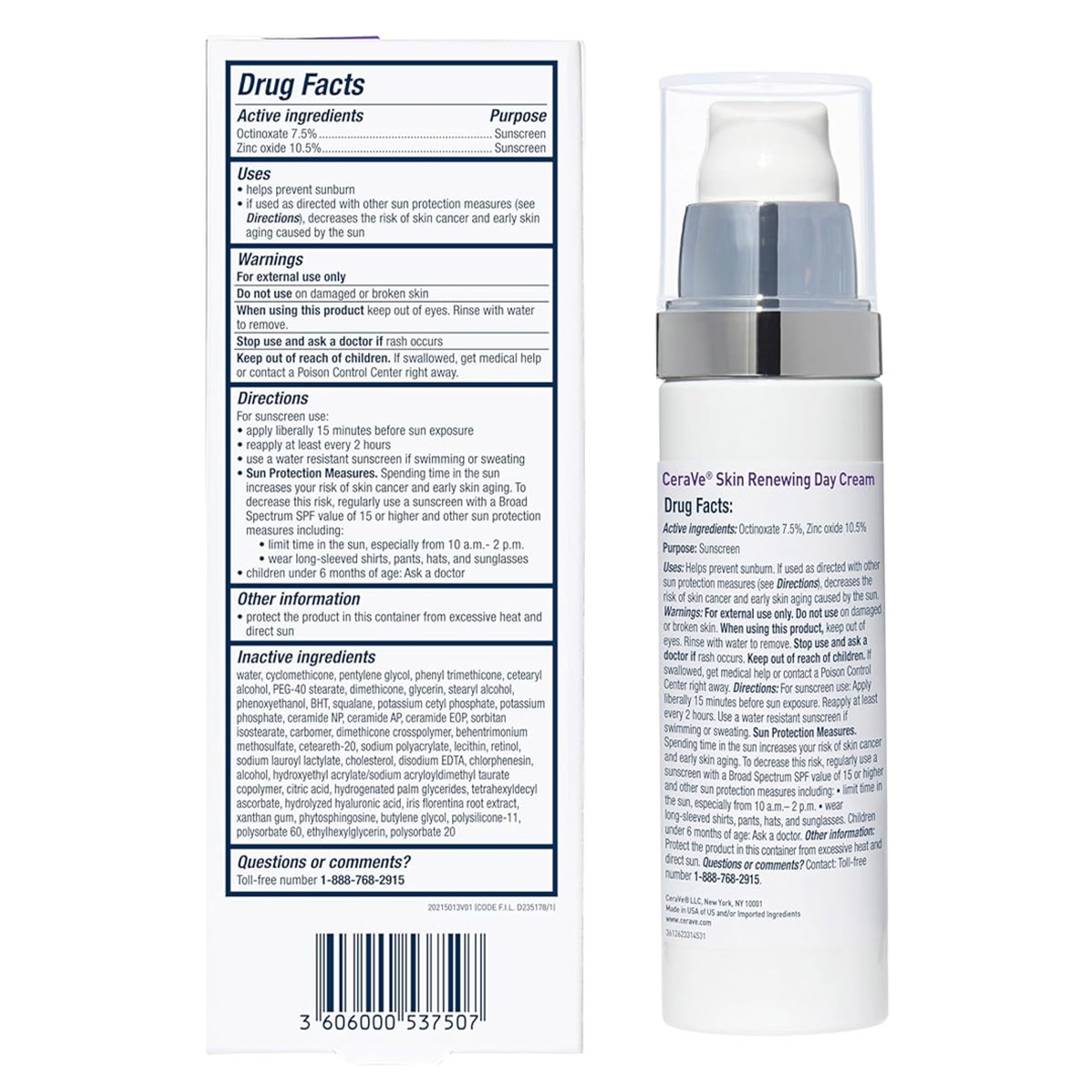 CeraVe Skin Renewing Day Cream 1.76 oz - Anti-Aging Retinol Face Moisturizer with SPF30 & Hyaluronic Acid 9