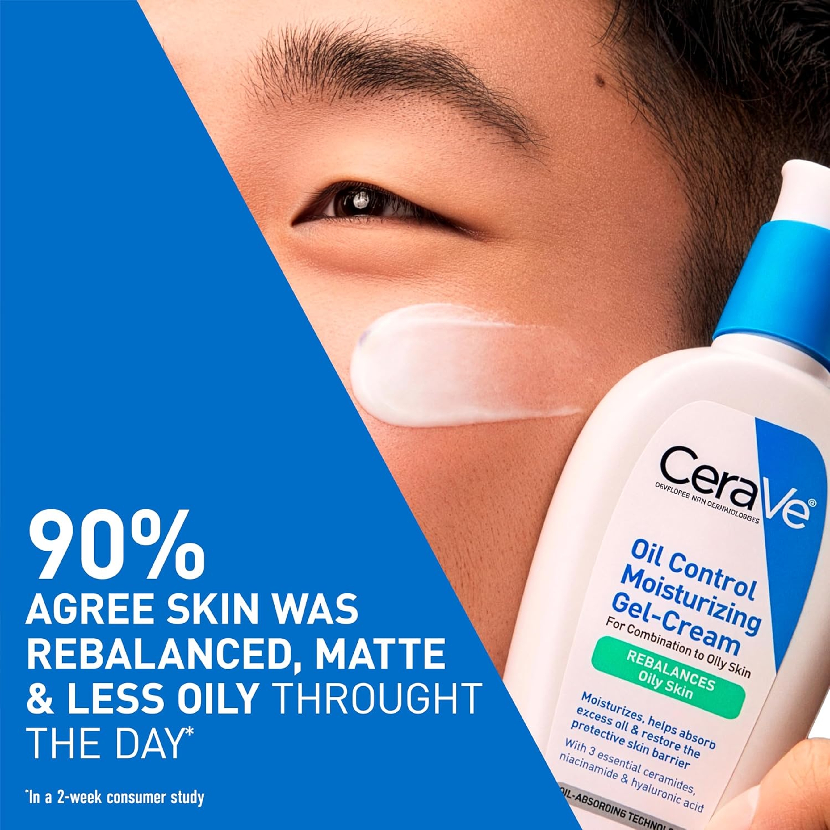 CeraVe Oil Control Moisturizing Gel-Cream 2 fl.oz - Lightweight Moisturizer with Oil-Absorbing Technology for Oily Skin 3