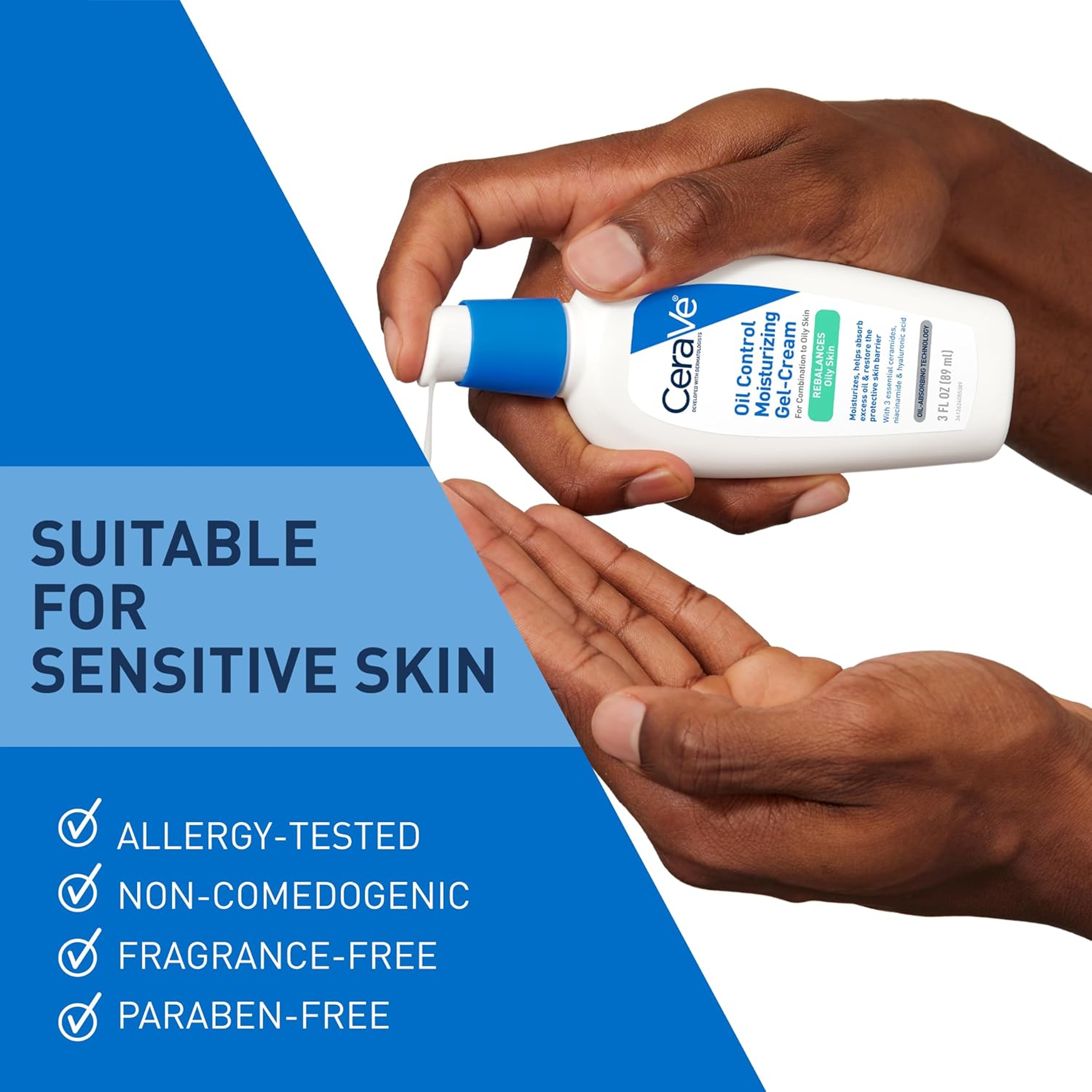 CeraVe Oil Control Moisturizing Gel-Cream 2 fl.oz - Lightweight Moisturizer with Oil-Absorbing Technology for Oily Skin 5