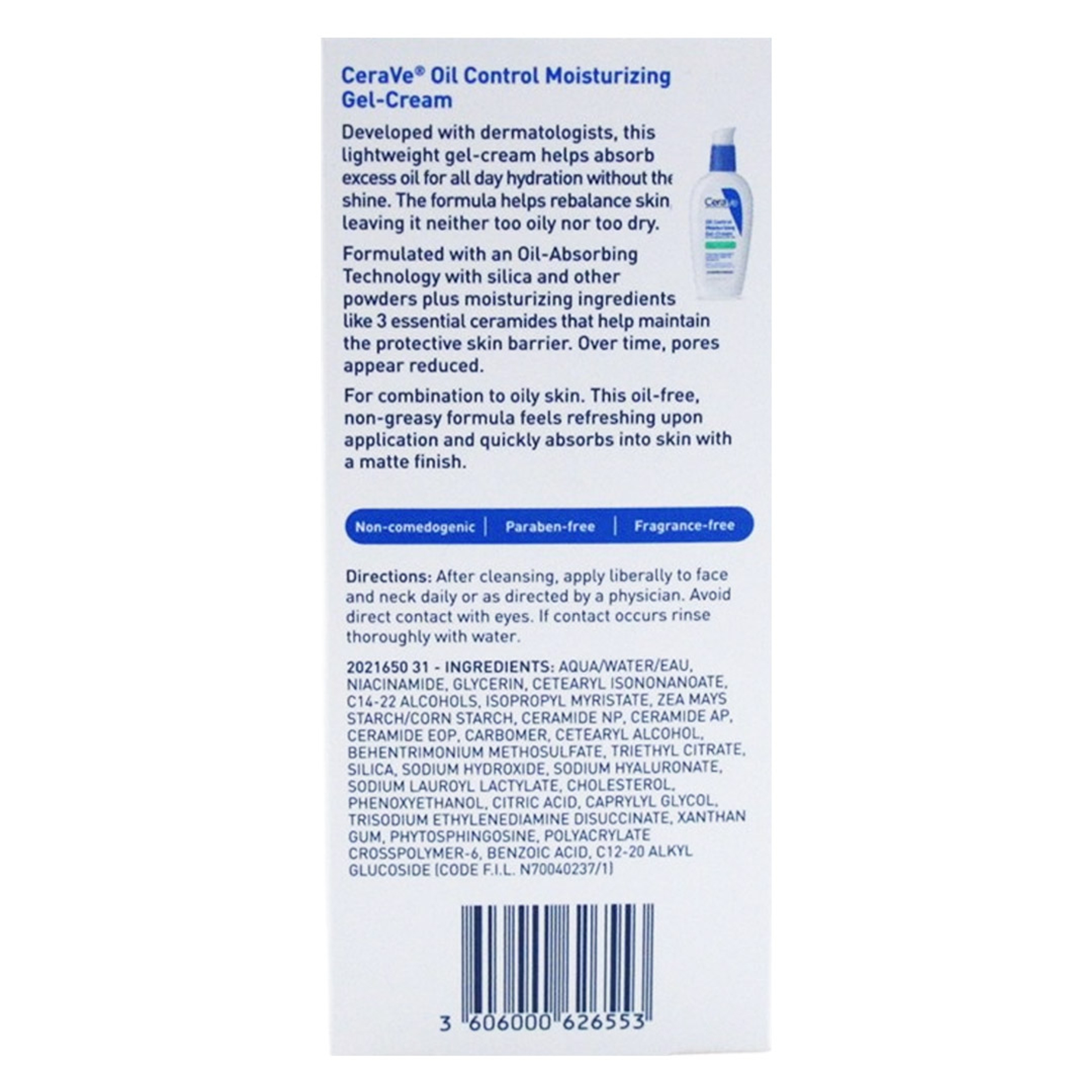 CeraVe Oil Control Moisturizing Gel-Cream 2 fl.oz - Lightweight Moisturizer with Oil-Absorbing Technology for Oily Skin 9