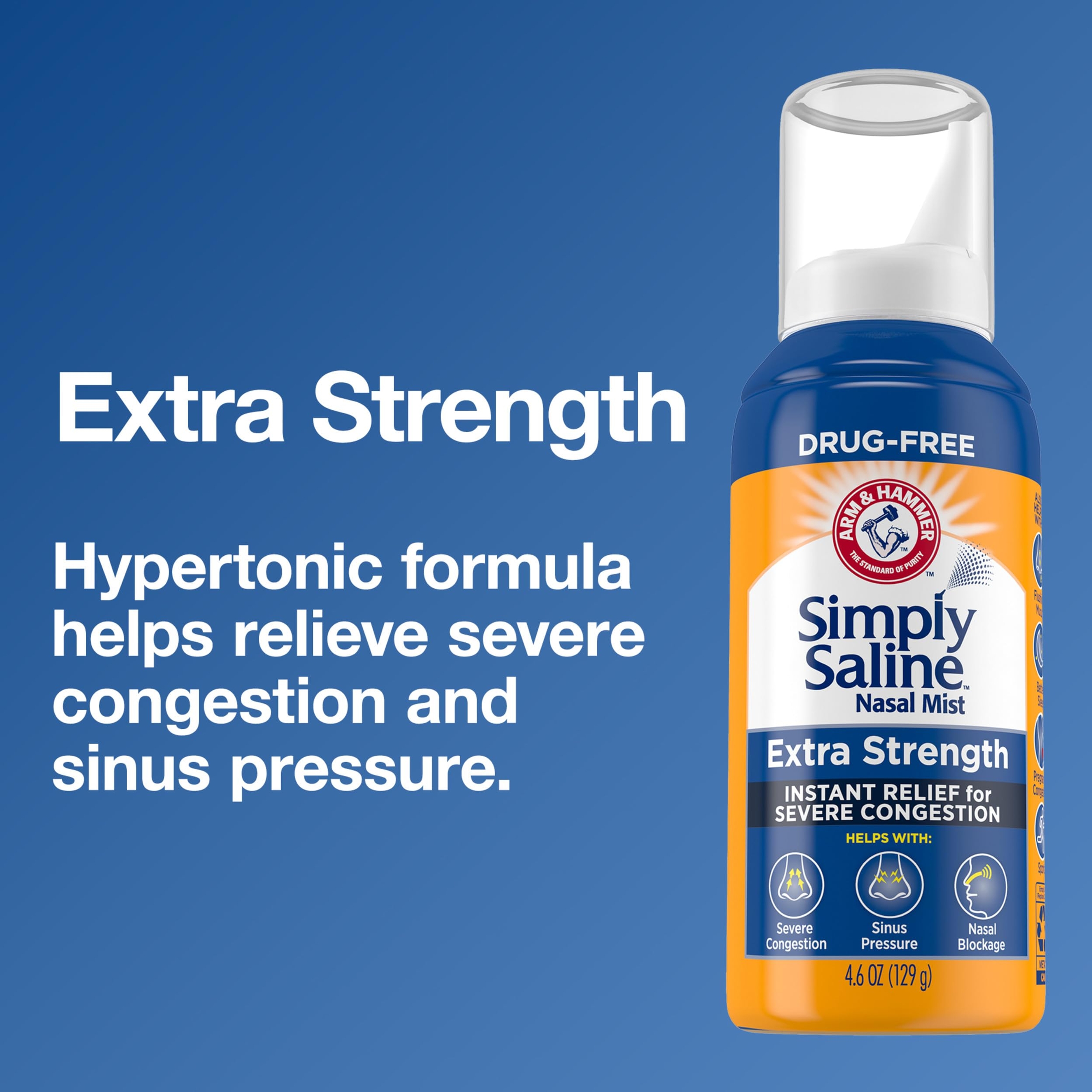 Arm & Hammer Simply Saline Extra Strength Nasal Mist 4.6 oz - Instant Relief for Severe Congestion 2