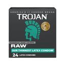 Trojan Raw Condoms 24 Count - America’s Thinnest Premium Lubricated Latex Condoms 1