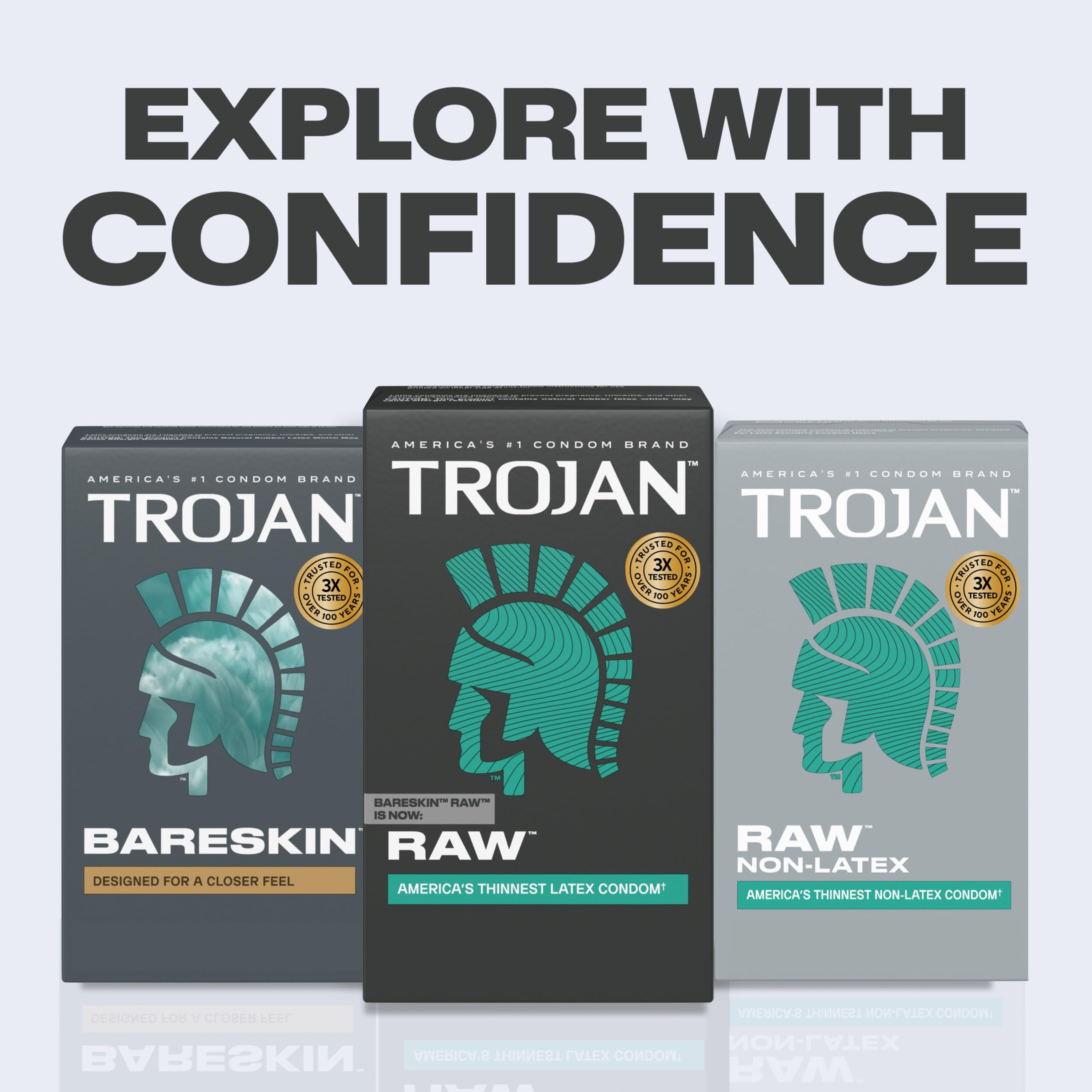Trojan Raw Condoms 24 Count - America’s Thinnest Premium Lubricated Latex Condoms 6