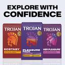 Trojan Pleasure Pack Condoms 36 Count - Assorted Latex Lubricated Condoms with Her Pleasure, Charged, BareSkin & Ecstasy Varieties 6