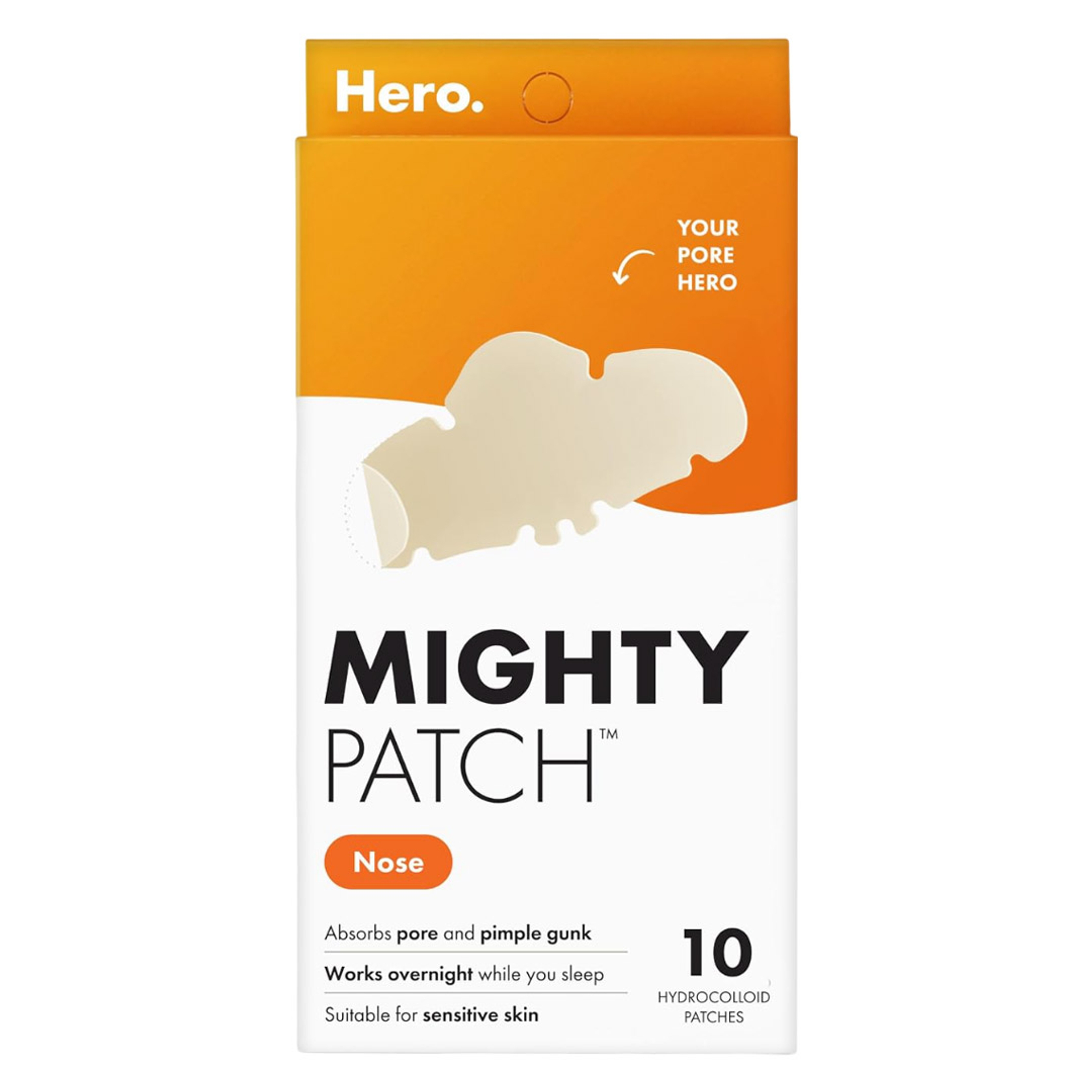 Mighty Patch Hero Cosmetics Nose Patch 10 Count - Nose Large Hydrocolloid Pore Strips 1