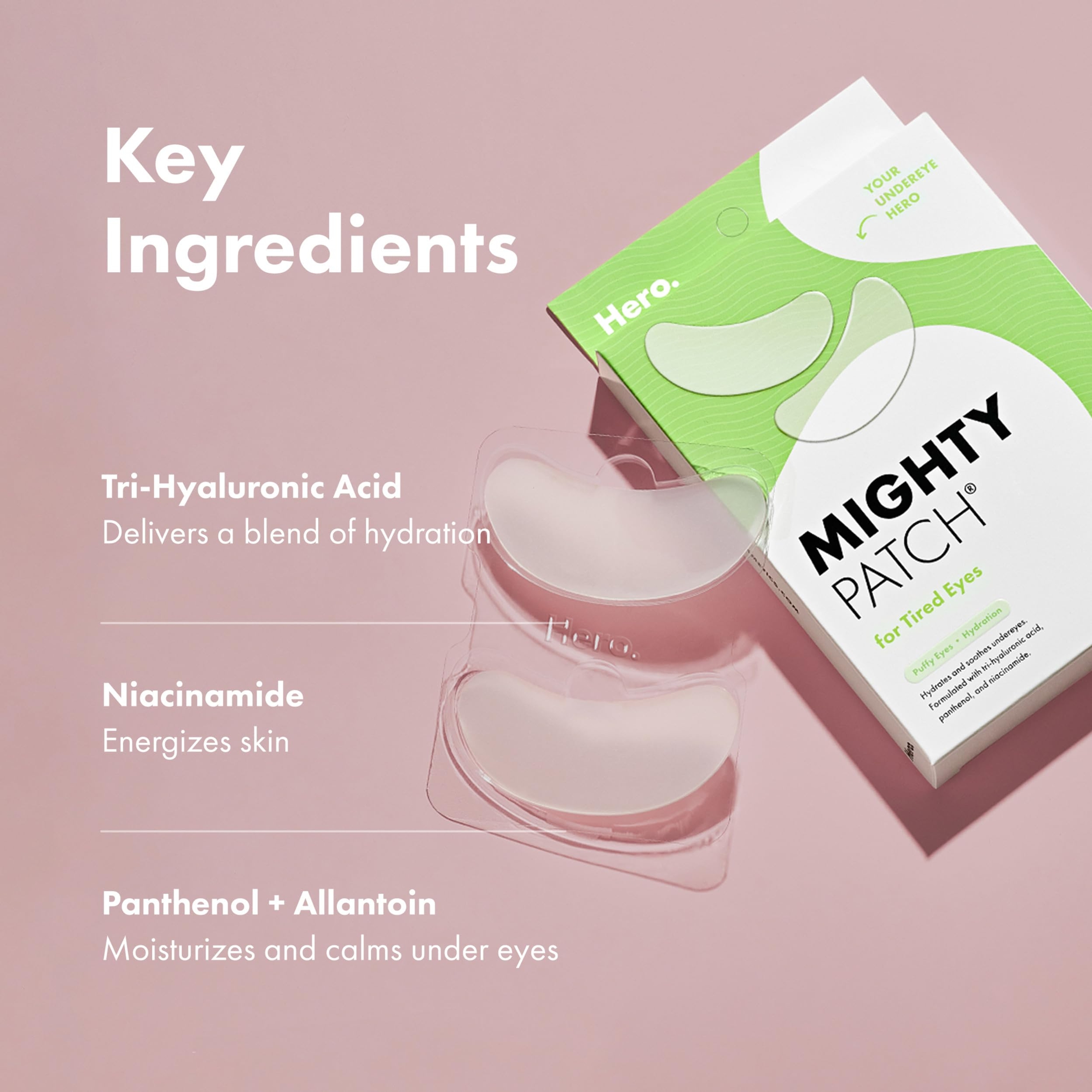Mighty Patch Hero Cosmetics for Tired Eyes Patches, 6 Count - Cooling Hydrogel Patches Reduce Puffiness & Soothe Under Eyes 4
