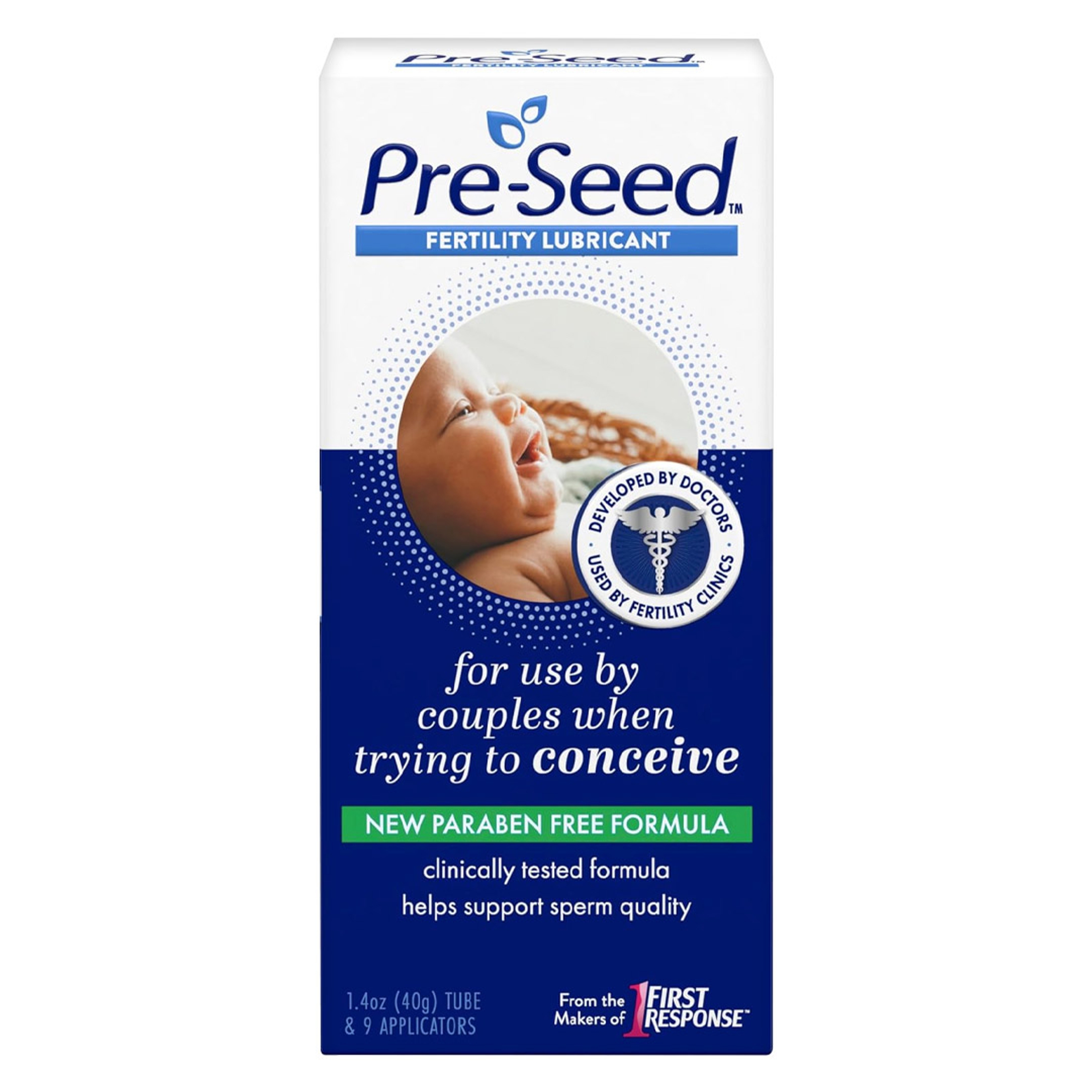 Pre-Seed Fertility Lubricant 1.4 oz - For Use by Couples Trying to Conceive, 9 Applicators Included 1