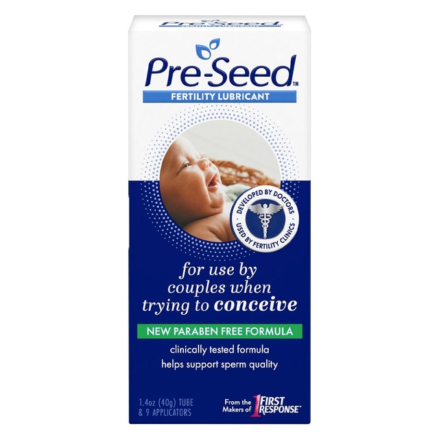 Pre-Seed Fertility Lubricant 1.4 oz - For Use by Couples Trying to Conceive, 9 Applicators Included