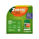 Zyrtec Allergy Medicine, Relief for Full 24 Hours, Cetirizine Tablets Take on Symptoms Like Sneezing, Runny Nose, Itchy, Watery Eyes, and Itchy Nose or Throat, 75 Count Size 1