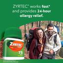 Zyrtec Allergy Medicine, Relief for Full 24 Hours, Cetirizine Tablets Take on Symptoms Like Sneezing, Runny Nose, Itchy, Watery Eyes, and Itchy Nose or Throat, 75 Count Size 2