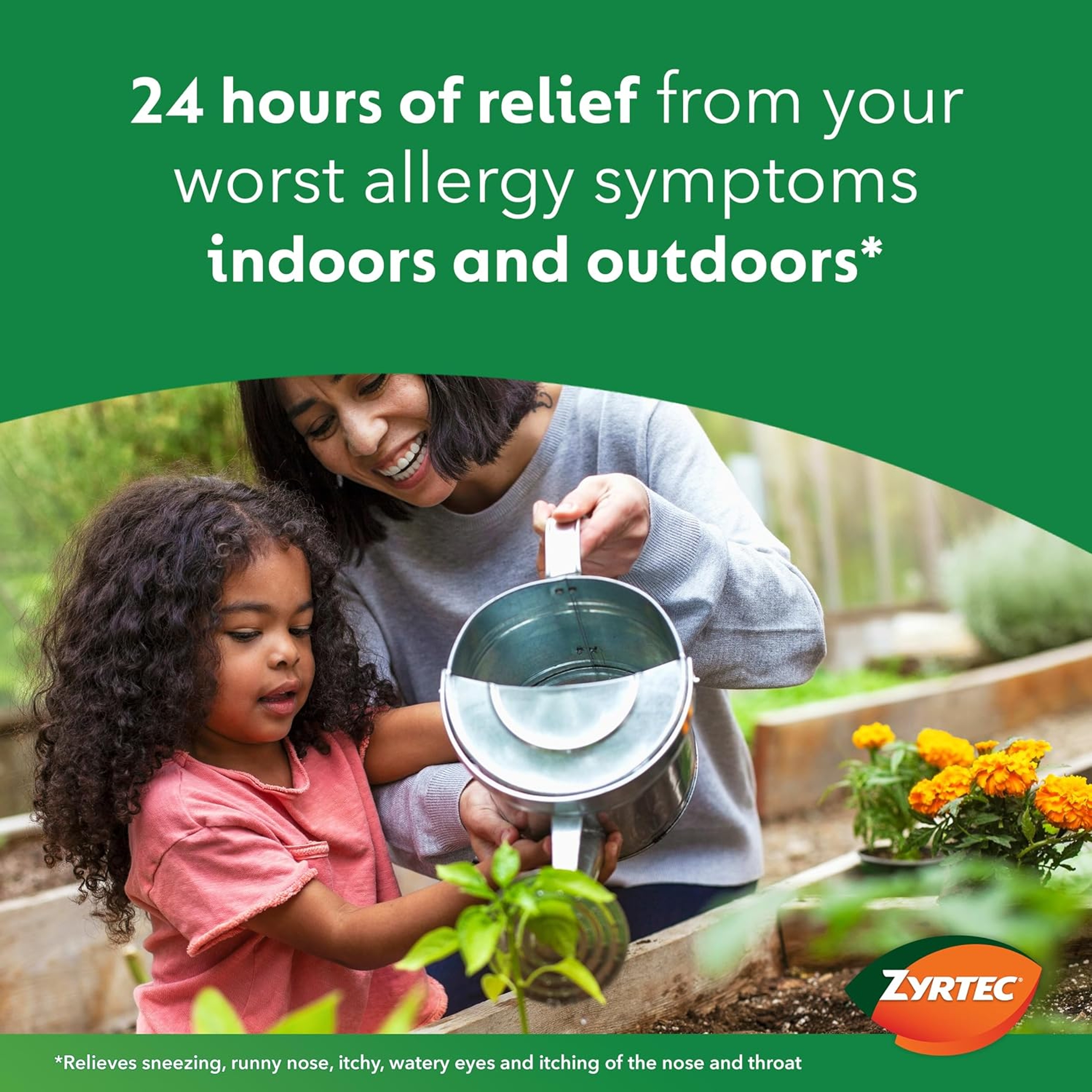 Zyrtec Allergy Medicine, Relief for Full 24 Hours, Cetirizine Tablets Take on Symptoms Like Sneezing, Runny Nose, Itchy, Watery Eyes, and Itchy Nose or Throat, 75 Count Size 4