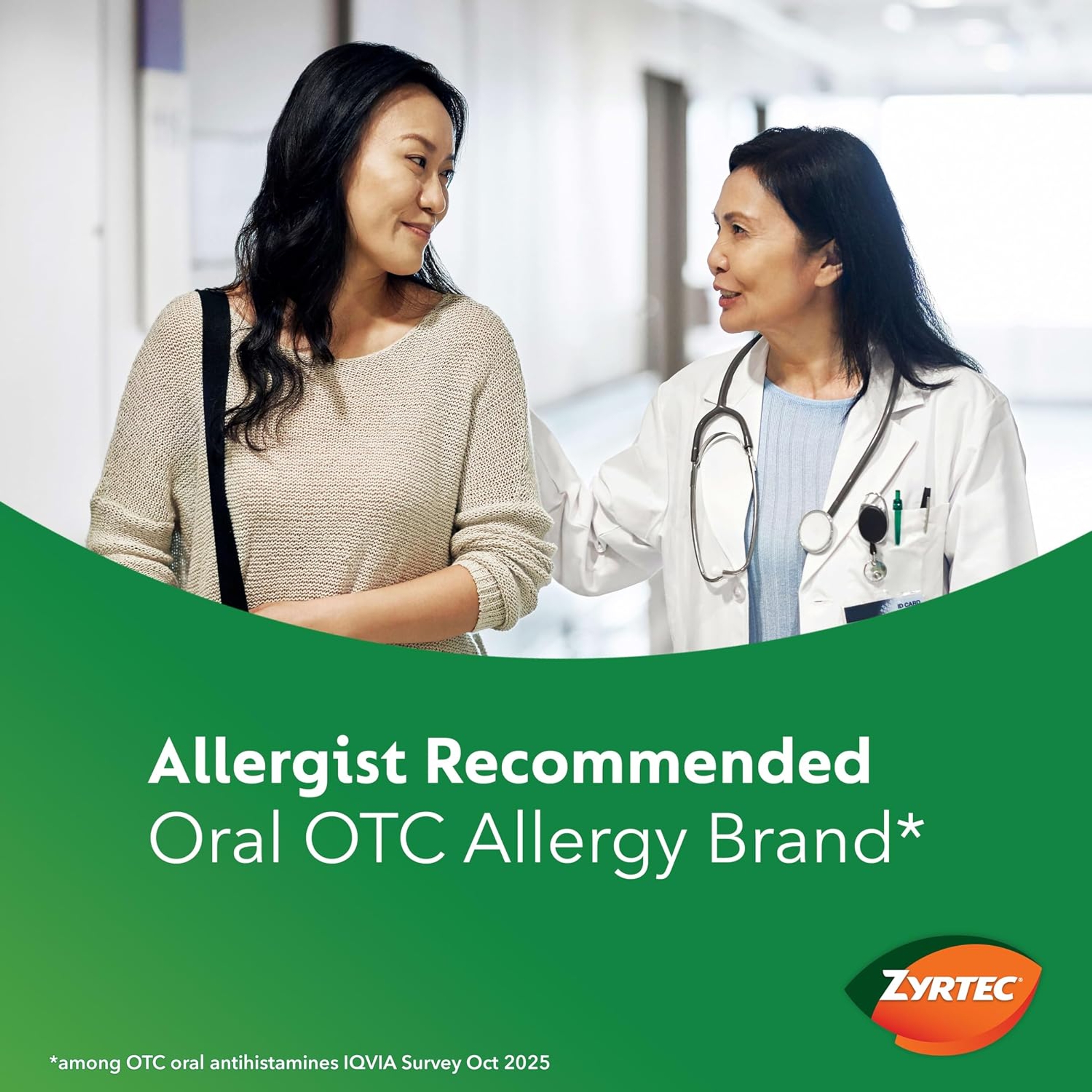 Zyrtec Allergy Medicine, Relief for Full 24 Hours, Cetirizine Tablets Take on Symptoms Like Sneezing, Runny Nose, Itchy, Watery Eyes, and Itchy Nose or Throat, 75 Count Size 5