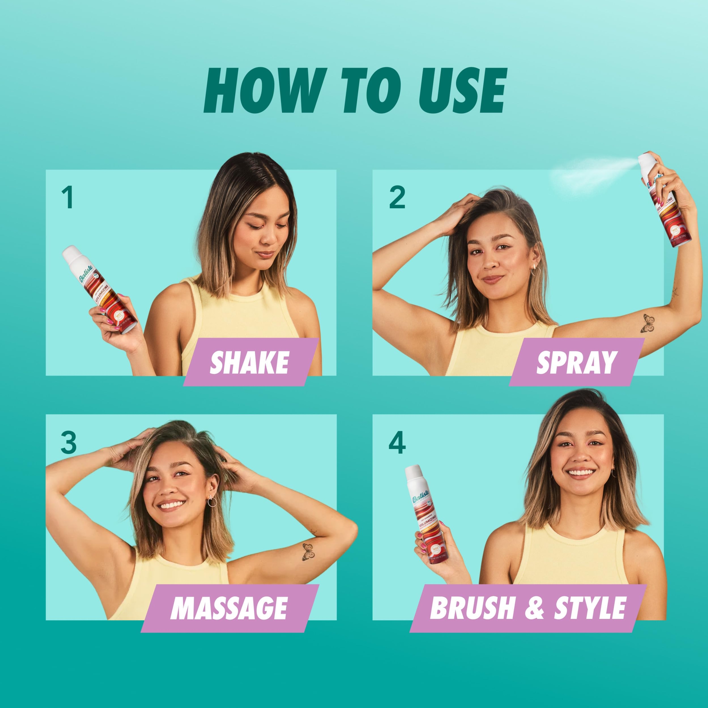 Batiste Dry Shampoo, Volumizing, Refresh Hair and Absorb Oil Between Washes, Waterless Shampoo for Added Hair Texture and Body, 5.71 oz 9
