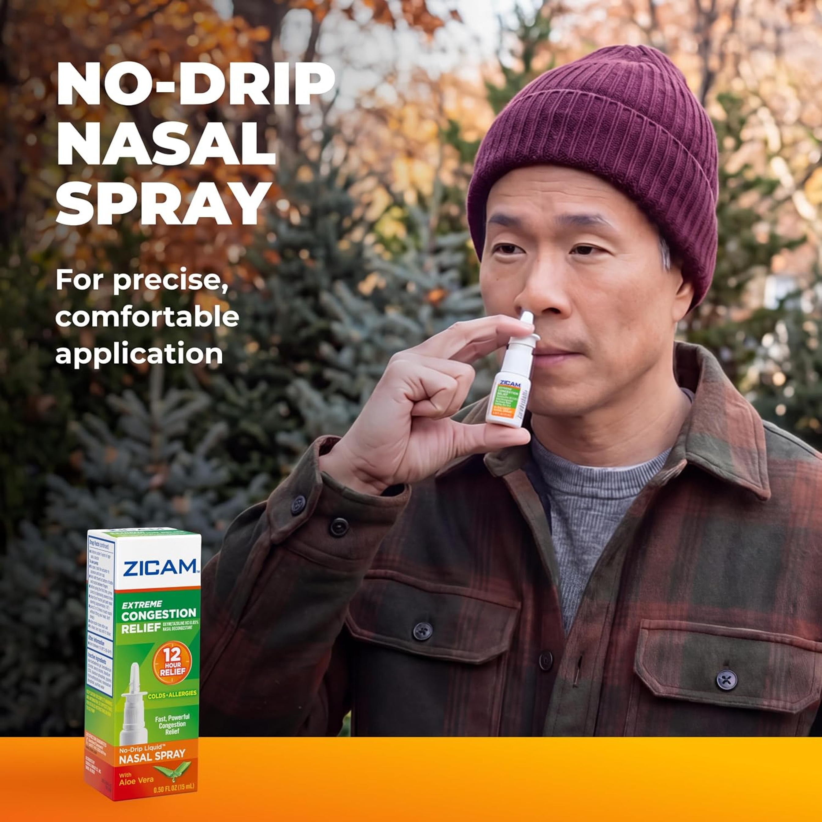 Zicam Extreme Congestion Relief Nasal Spray 0.5 fl.oz - with Aloe Vera, 12H Cold & Allergy Relief 4