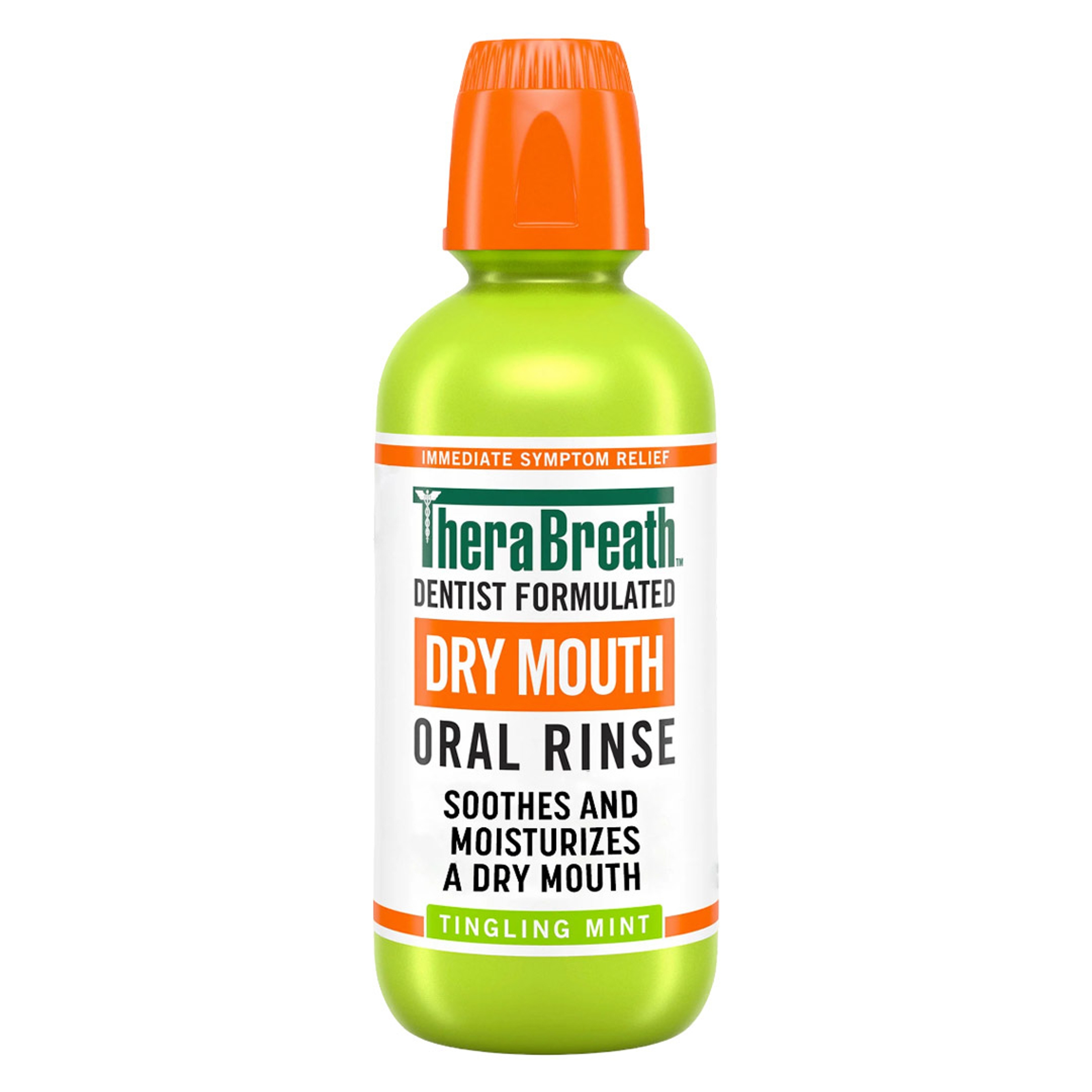 TheraBreath Dry Mouth Oral Rinse, Tingling Mint, 16 fl.oz - Alcohol-Free Mouthwash Helps Soothe & Moisturize 1