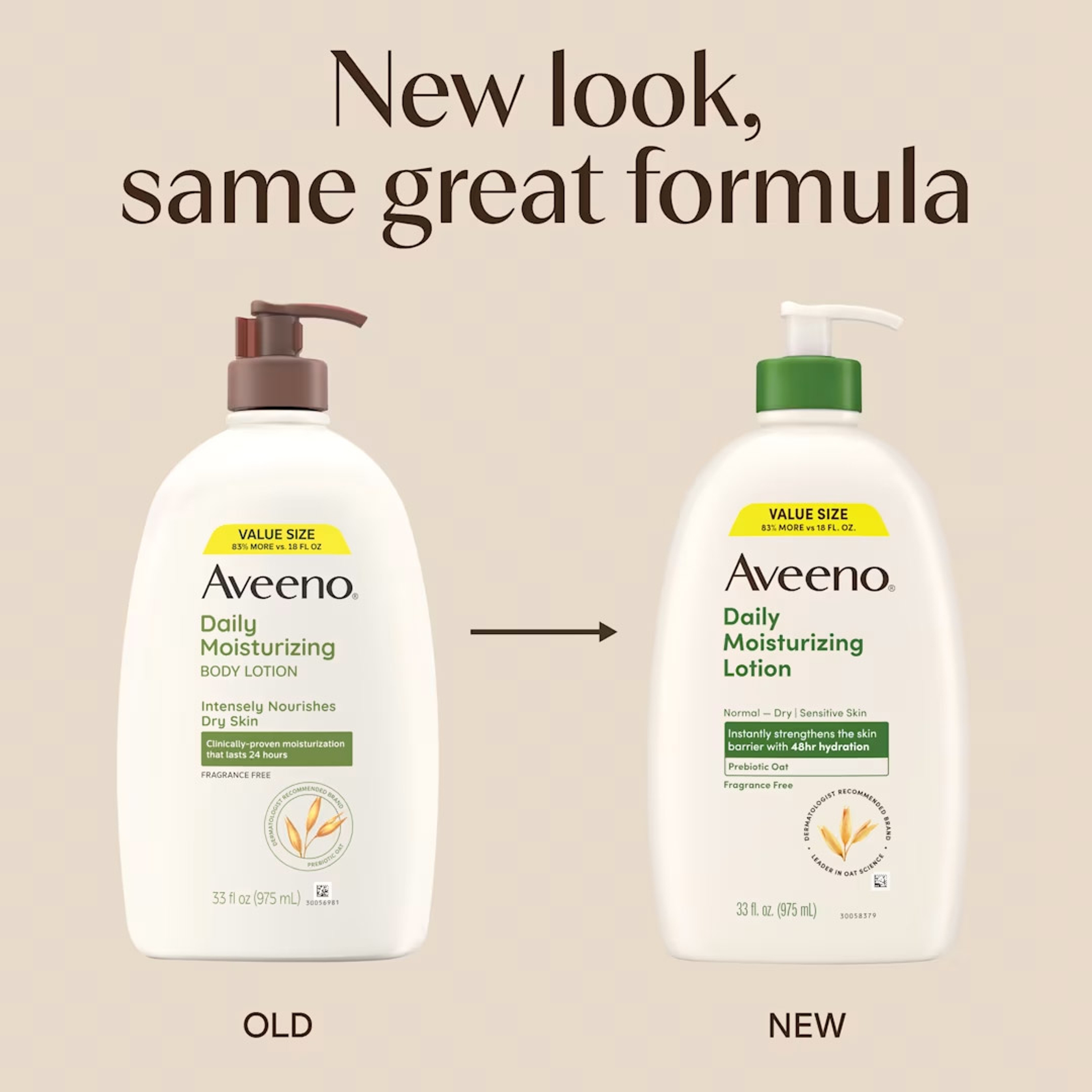 Aveeno Daily Moisturizing Body Lotion with Soothing Oat 33 fl.oz - Fragrance Free Lotion for Normal To Dry & Sensitive Skin 2