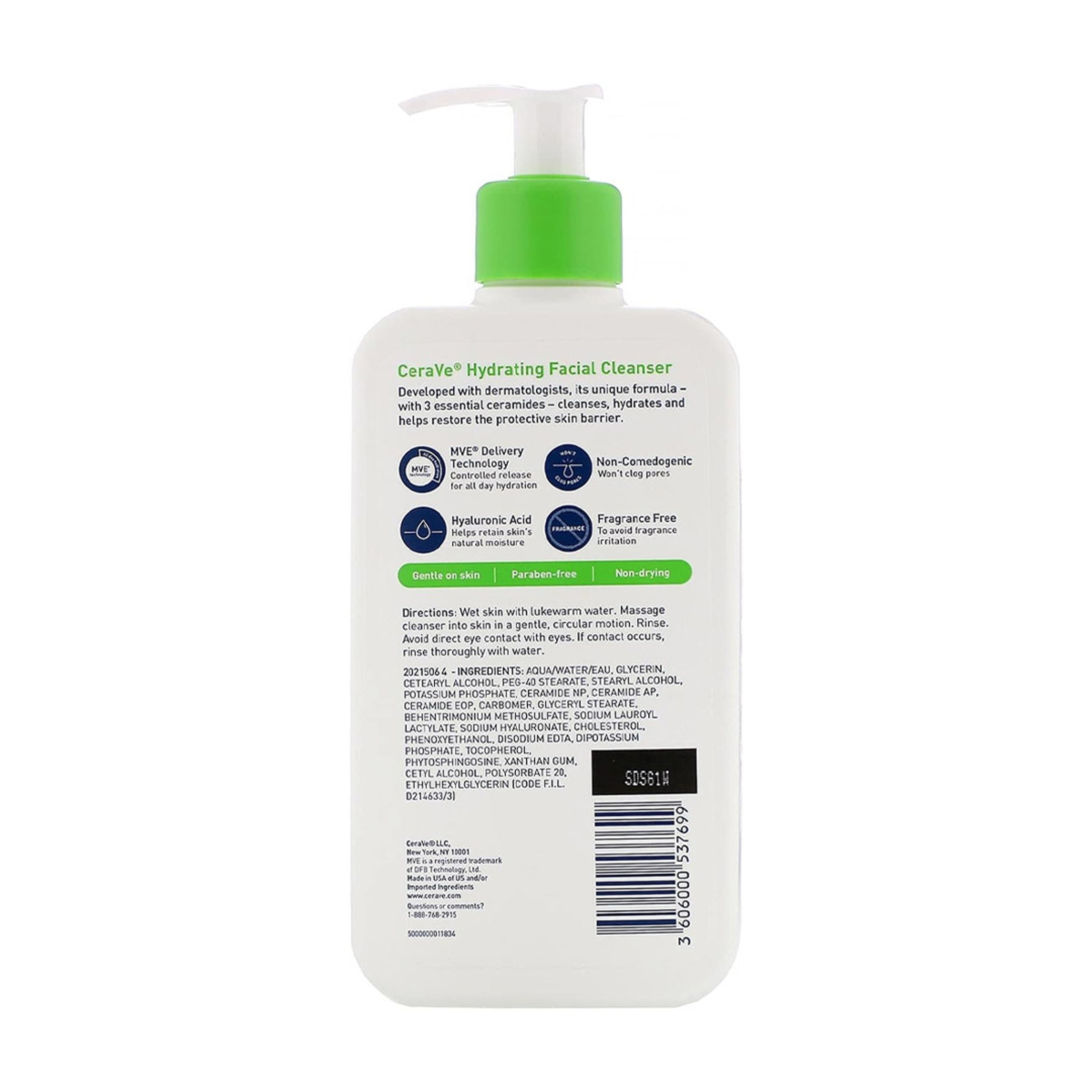 CeraVe Hydrating Facial Cleanser 12 fl.oz - Daily Face Wash Helps Hydrate Normal to Dry Skin 7