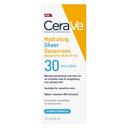 CeraVe Hydrating Sheer Sunscreen SPF30 for Face & Body 3 fl.oz - Mineral & Chemical Sunscreen with Zinc Oxide & Ceramides 8