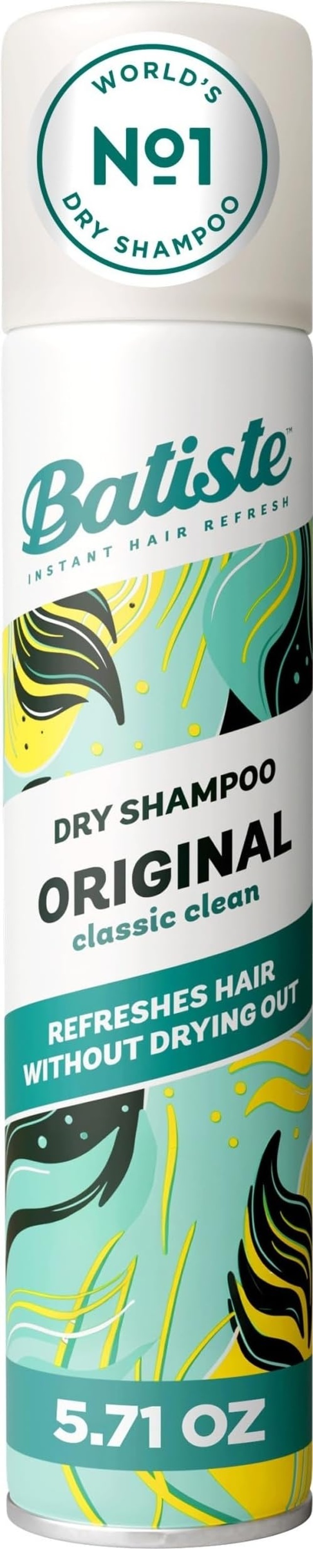 Batiste Dry Shampoo, Original, 5.71 oz - Absorbs Oil & Grease, Classic Clean Scent