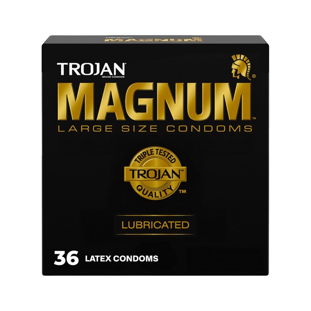 Trojan Magnum Original Large Size Condoms 36 Count - Comfortable & Smooth Lubricated Condoms
