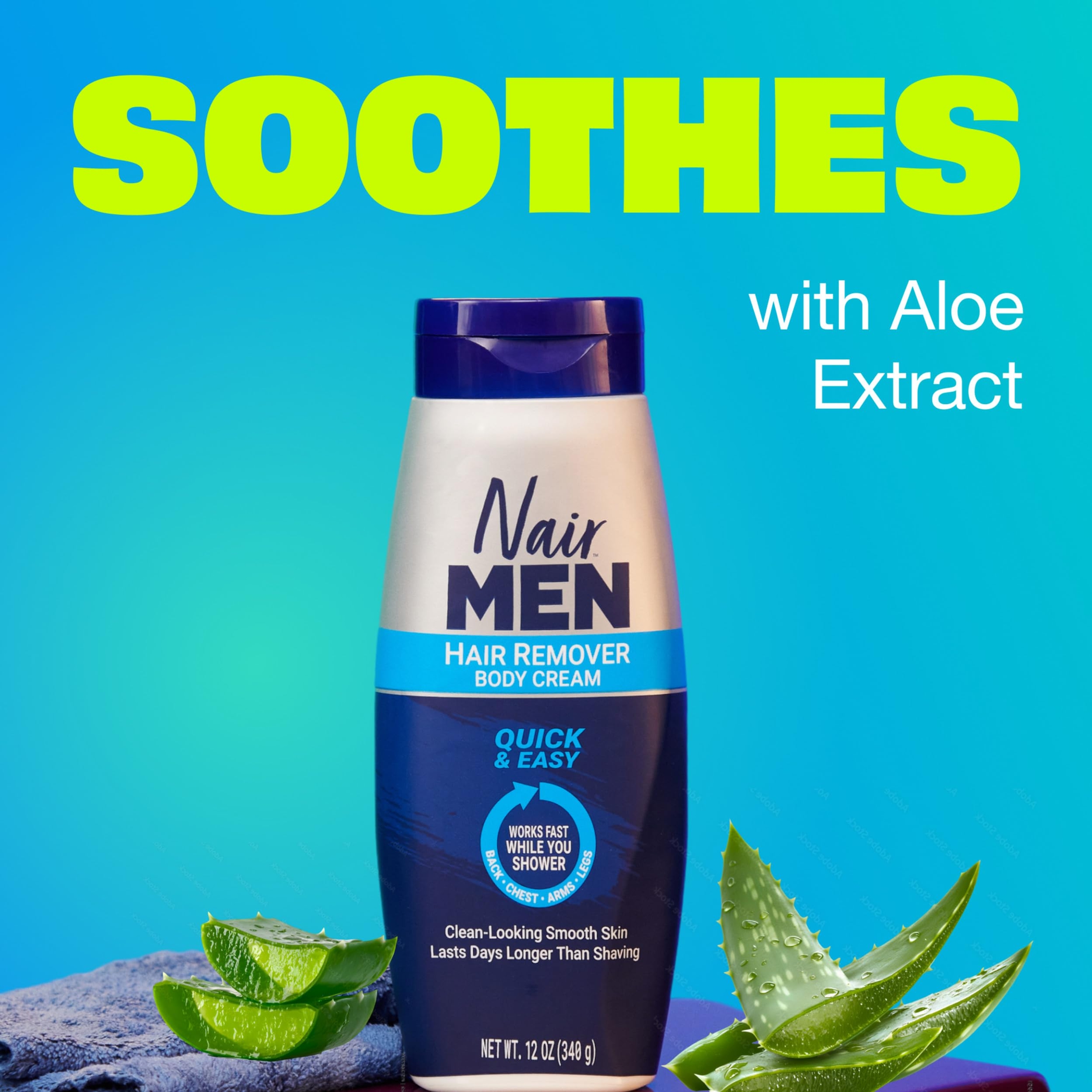 Nair Men Hair Remover Body Cream 12 oz - Quick & Easy Body Hair Removal, Use for Chest, Back, Arms & Legs 4