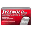 Tylenol 8 Hour Acetaminophen 650 mg Extended Release Caplets, Fast Acting Bi-Layer Design, Quick & Long Lasting Pain Relief for Muscle, Joint, Back & Arthritis Aches, Fever Reducer, 100 Count 1