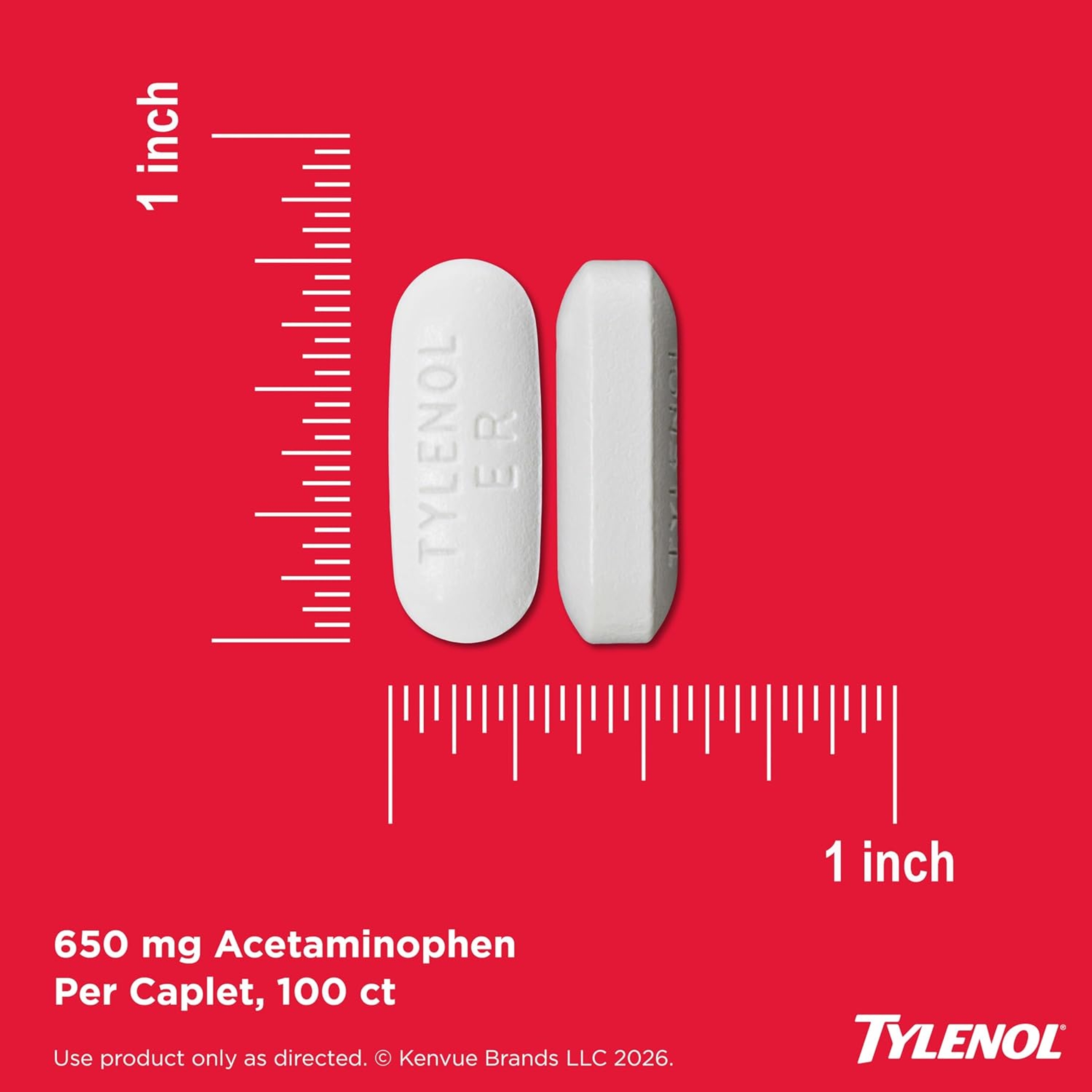 Tylenol 8 Hour Acetaminophen 650 mg Extended Release Caplets, Fast Acting Bi-Layer Design, Quick & Long Lasting Pain Relief for Muscle, Joint, Back & Arthritis Aches, Fever Reducer, 100 Count 5