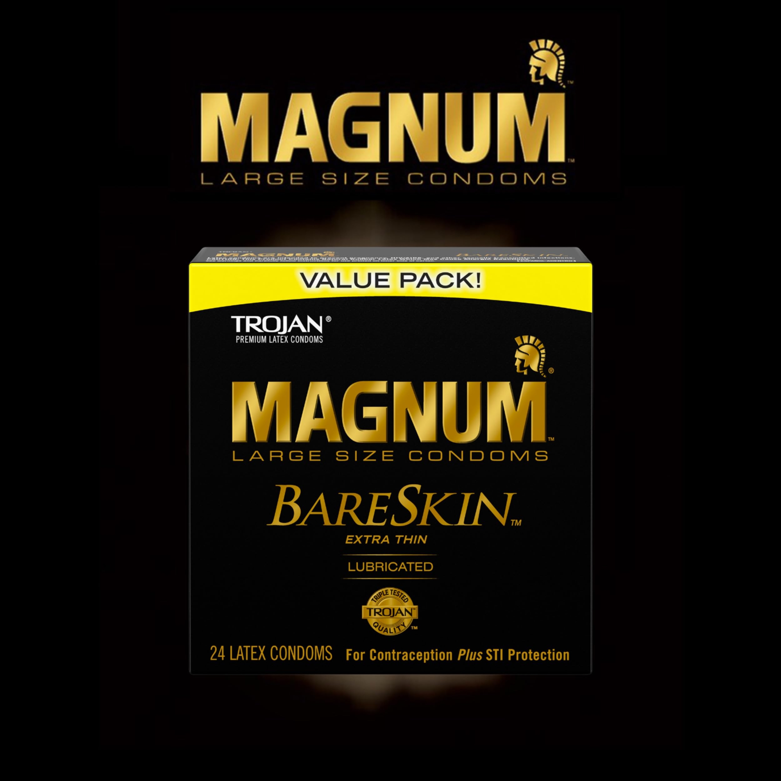 Trojan Magnum BareSkin Condoms 24 Count - Premium Large Size, Comfortable & Smoothly Lubricated 5