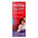 Children's Tylenol Cold + Cough + Runny Nose, Acetaminophen, Pain & Fever Relief, Chlorpheniramine Maleate, Antihistamine, Dextromethorphan HBr, Cough Suppressant; Grape liquid, 4 fl. oz.; Pack of 1 1