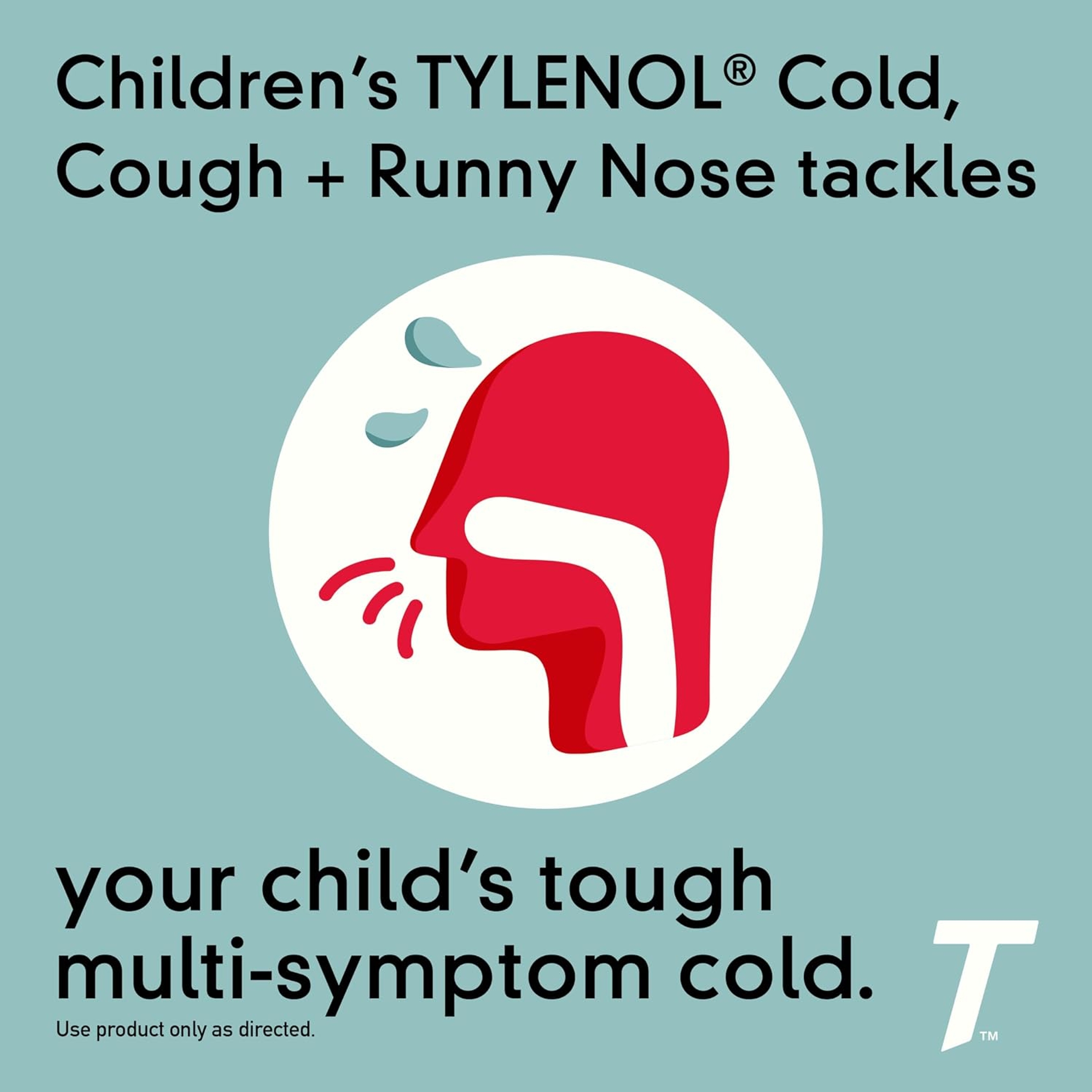 Children's Tylenol Cold + Cough + Runny Nose, Acetaminophen, Pain & Fever Relief, Chlorpheniramine Maleate, Antihistamine, Dextromethorphan HBr, Cough Suppressant; Grape liquid, 4 fl. oz.; Pack of 1 3