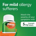 Zyrtec 24 Hour Allergy Relief Tablets, Indoor & Outdoor Allergy Medicine for Adults with 5 mg Cetirizine Hydrochloride, Relief of Runny Nose, Sneezing, Itchy Eyes, Plus Dust, Mold & Pet Dander, 35 ct 5