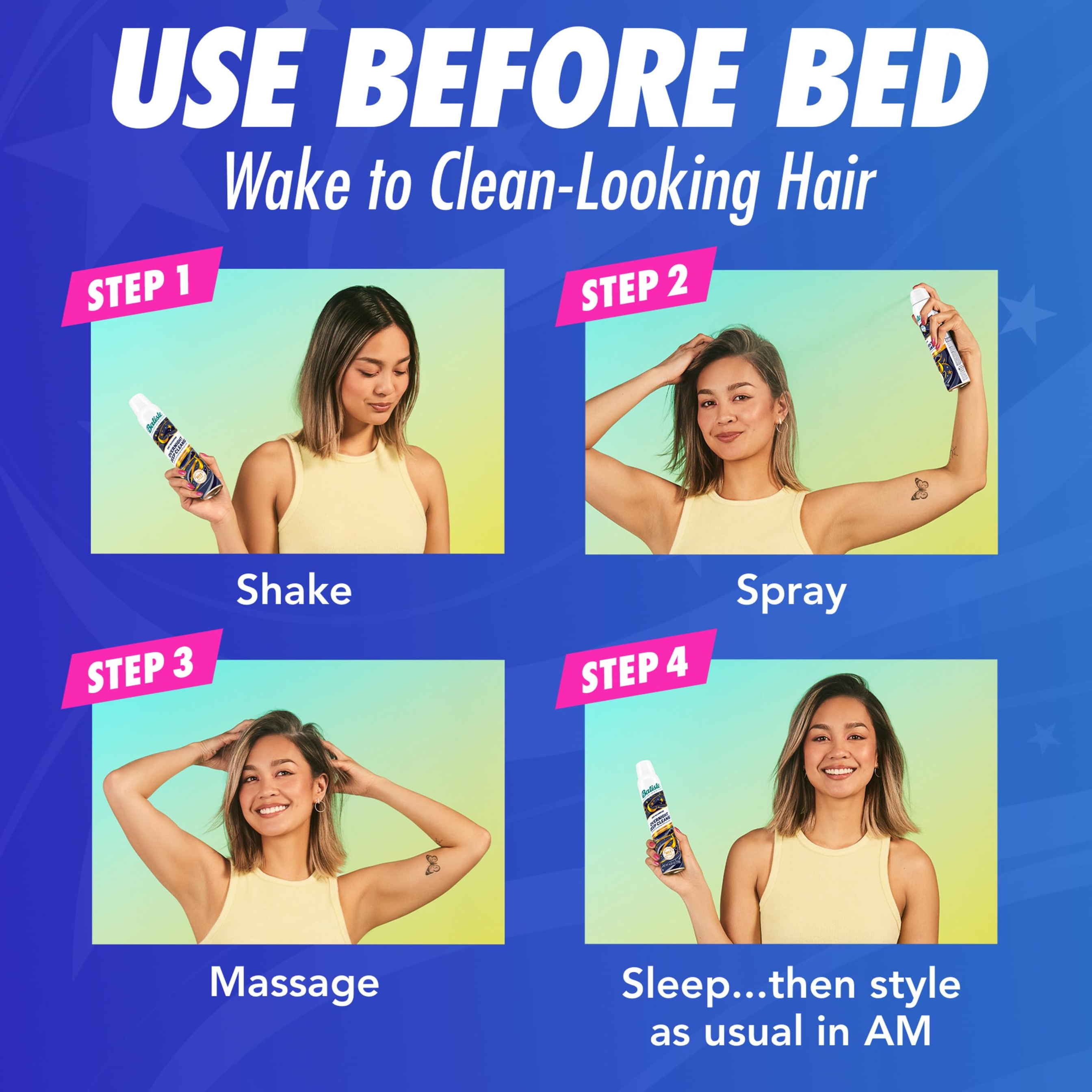 Batiste Overnight Deep Cleanse Dry Shampoo, Wake up to Beautiful Hair by Preventing Oil Build-up, 3.81 oz 28
