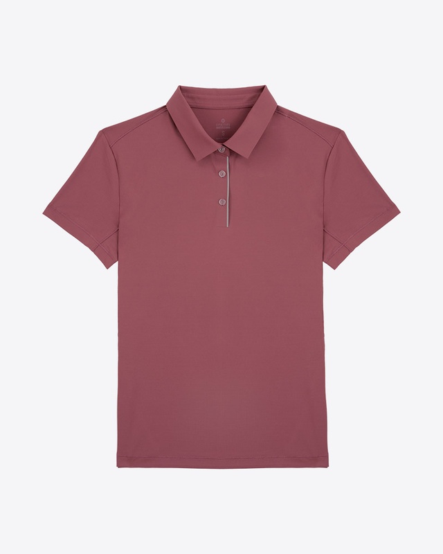 Synctives Women's Active Regular Fit Polo Shirt, Dry Rose, S - SWPO0007