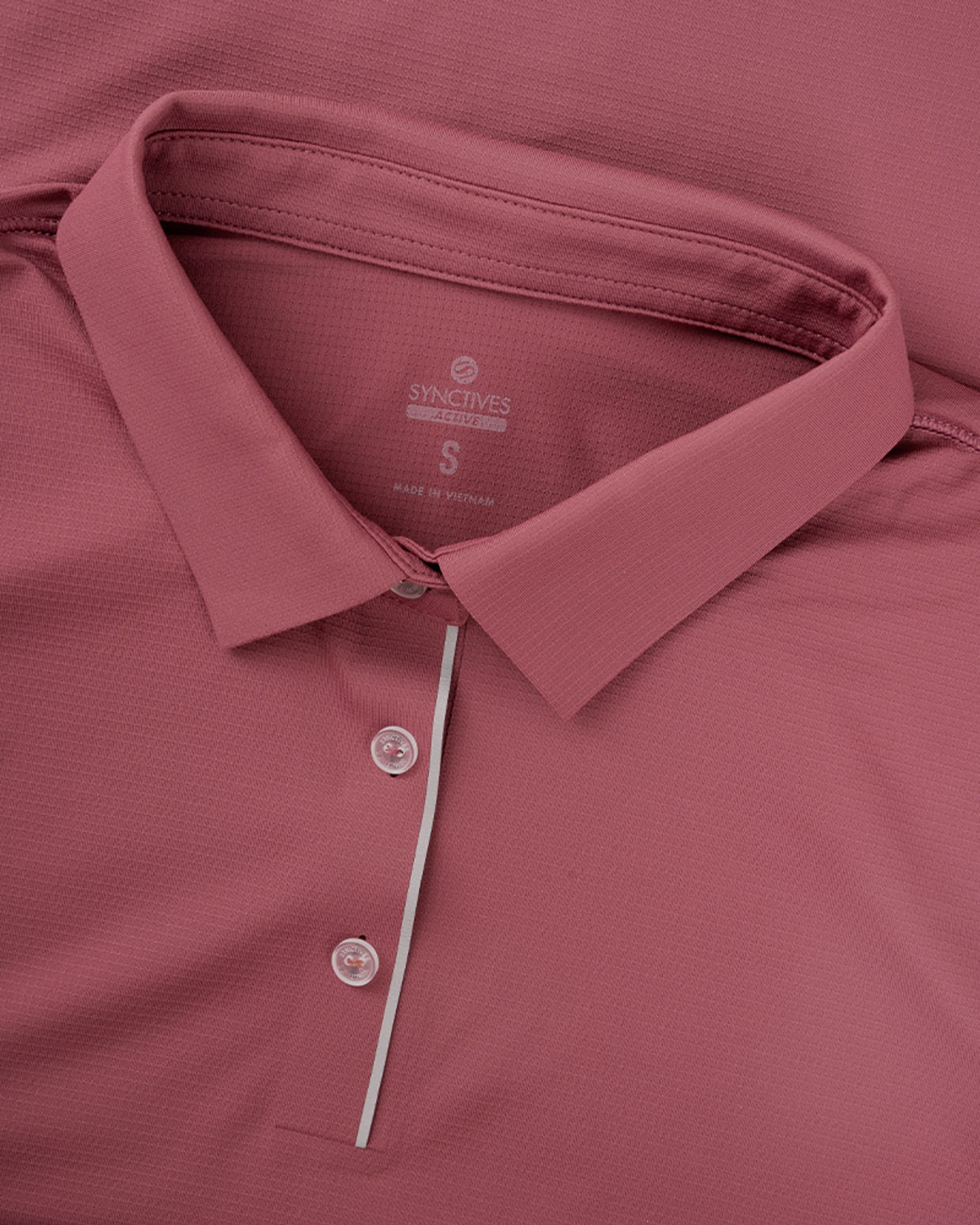 Synctives Women's Active Regular Fit Polo Shirt, Dry Rose, S - SWPO0007 3