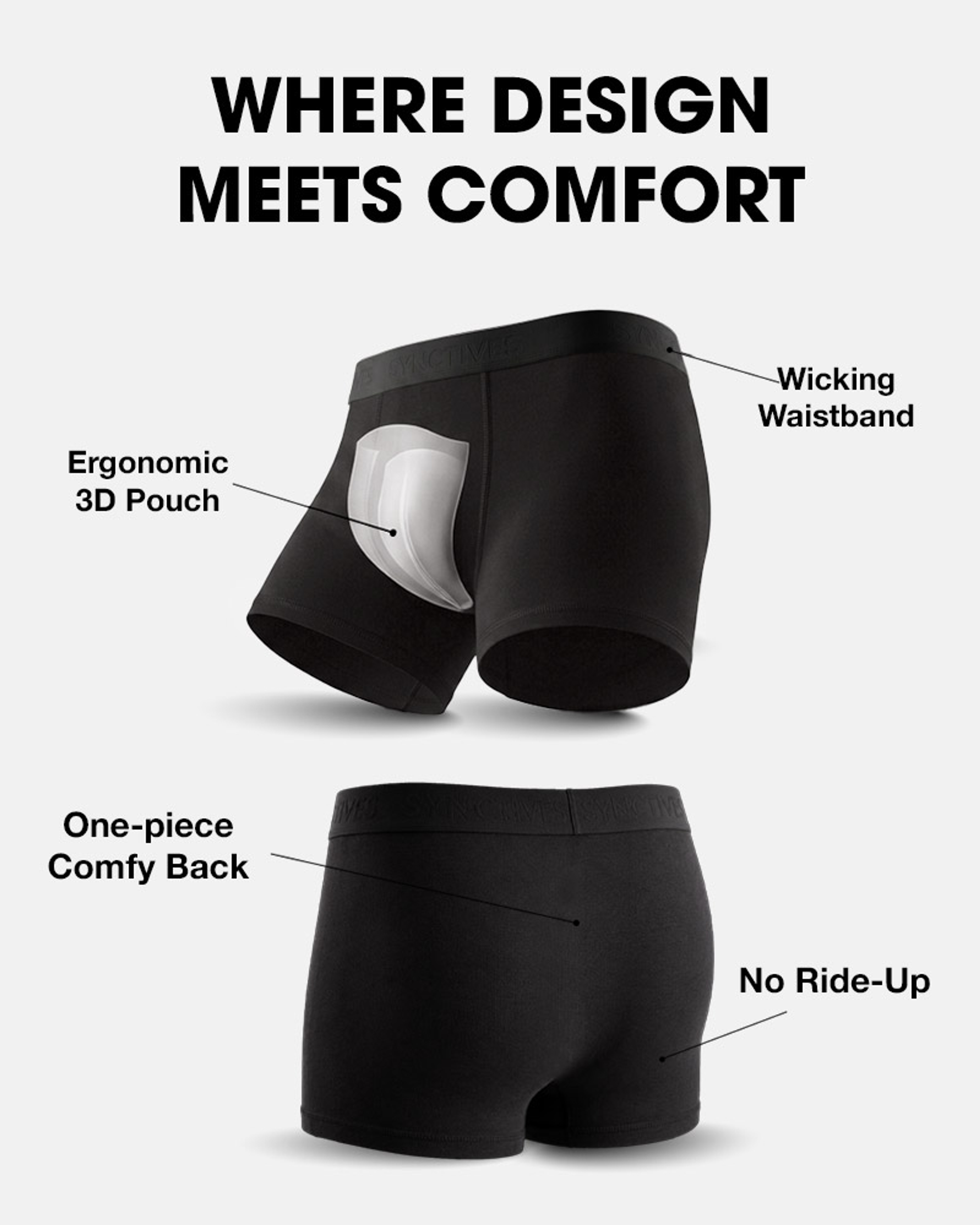 [Bamboo Cotton] Synctives Men’s Trunk Fit Underwear 6