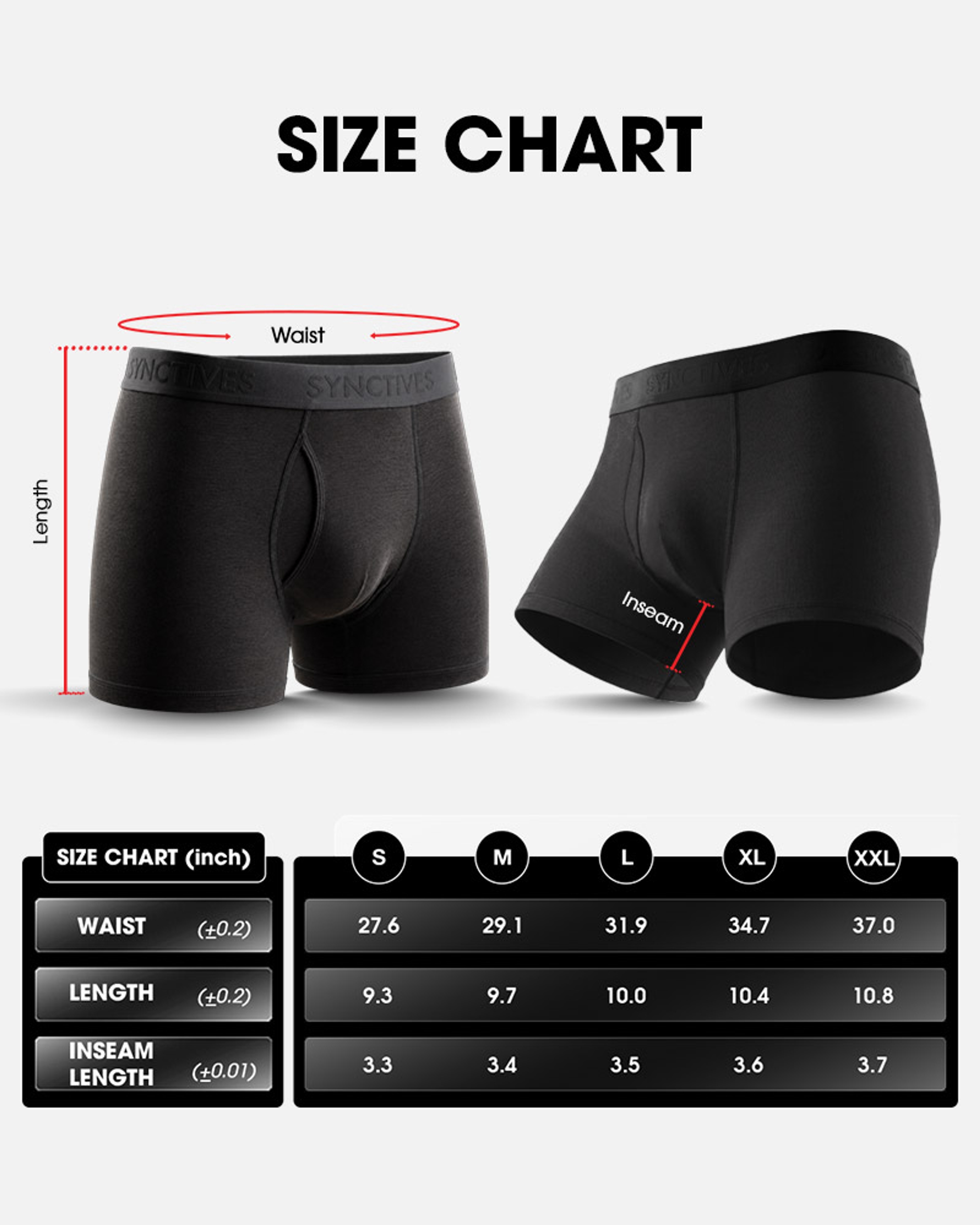 [Bamboo Cotton] Synctives Men’s Trunk Fit Underwear 5