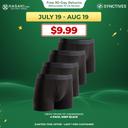 [Bamboo] Synctives Men’s Trunk Fit Underwear 4-Pack, Deep Black, S - CMUW0032 1